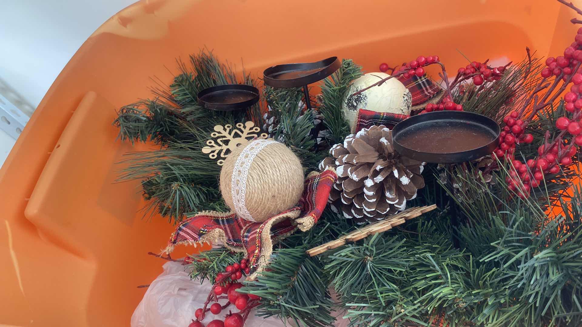 Photo 1 of 6-CHRISTMAS DECOR - LIGHTS SANTA HOUSE SMALL TREE WITH STAND