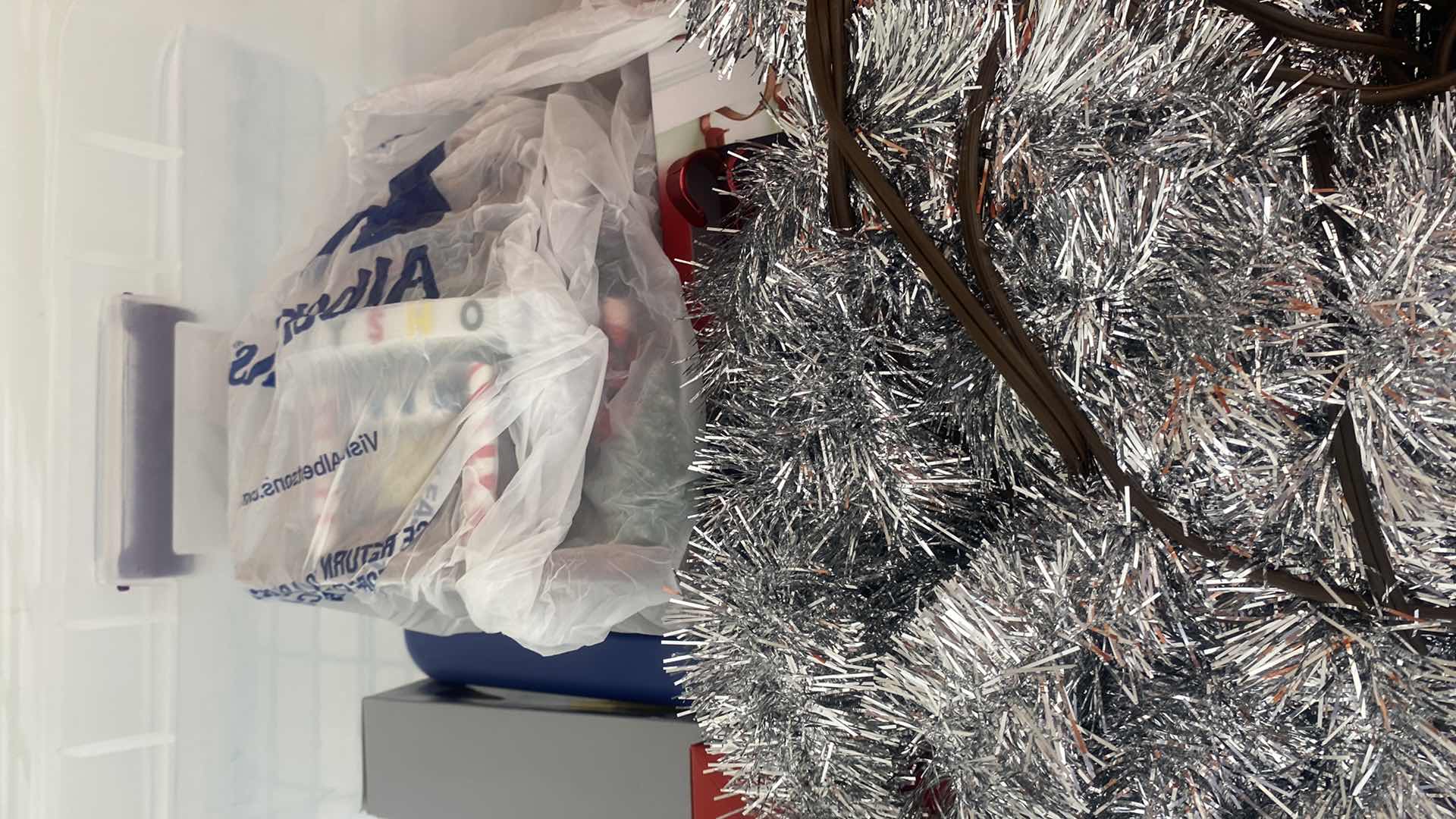 Photo 1 of 6-CHRISTMAS DECOR - LIGHTS SANTA HOUSE SMALL TREE WITH STAND