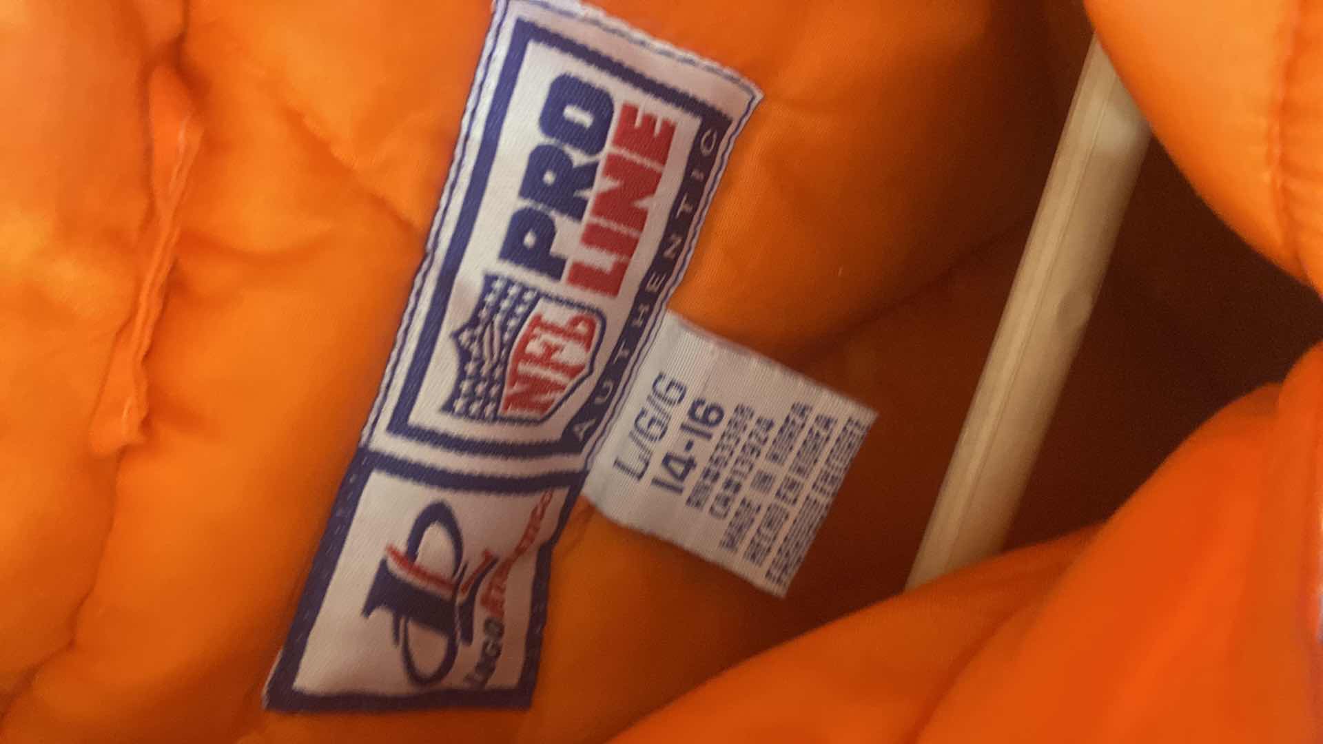 Photo 1 of KIDS SIZE 14/16 NFL PRO LINE DENVER BRONCOS JACKET WITH HOOD