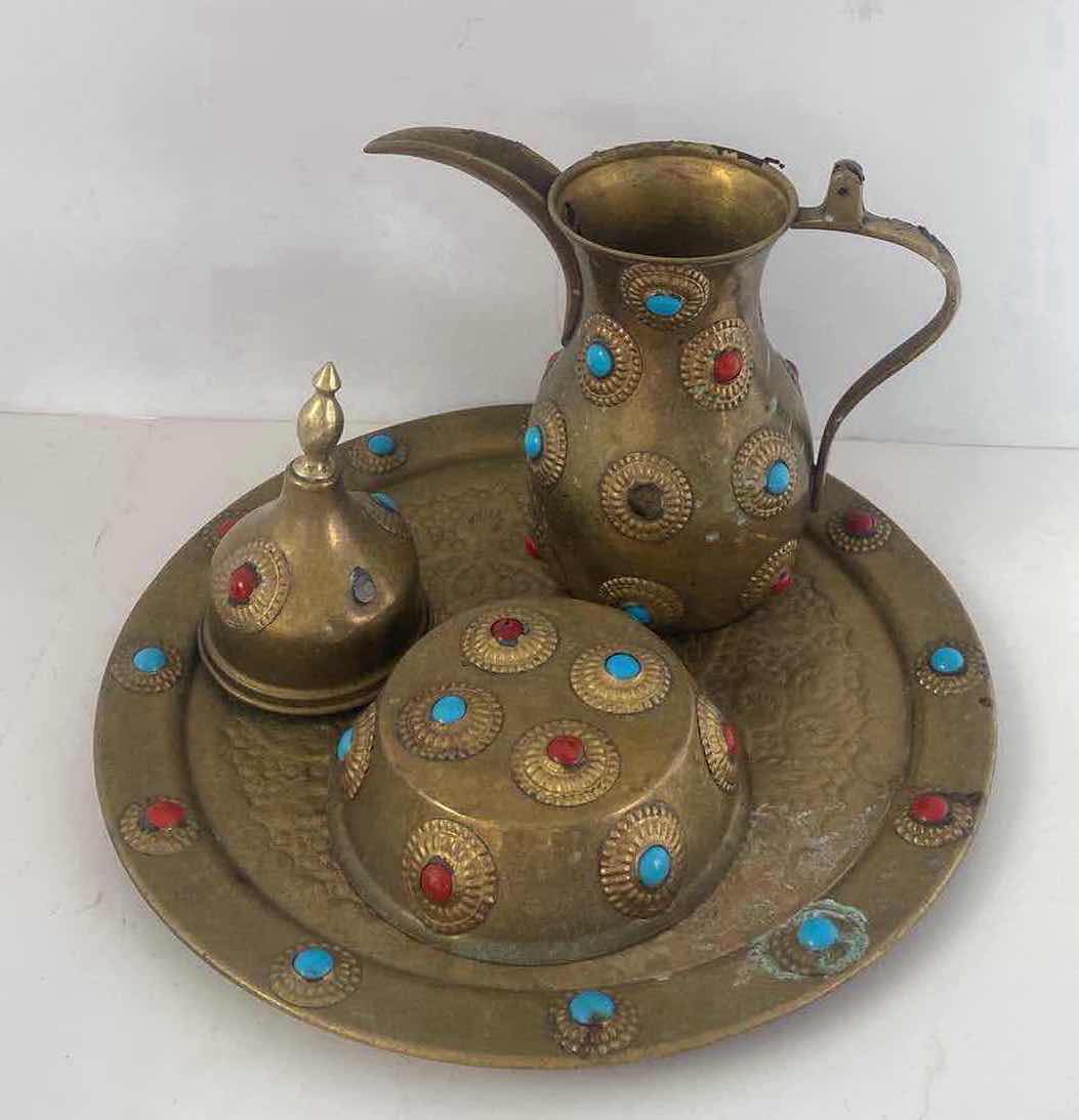 Photo 1 of 4-BRASS FROM INDIA PLATE MEASURES 11 1/2”