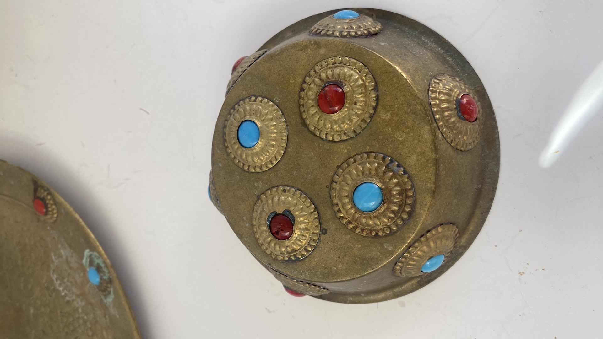 Photo 5 of 4-BRASS FROM INDIA PLATE MEASURES 11 1/2”