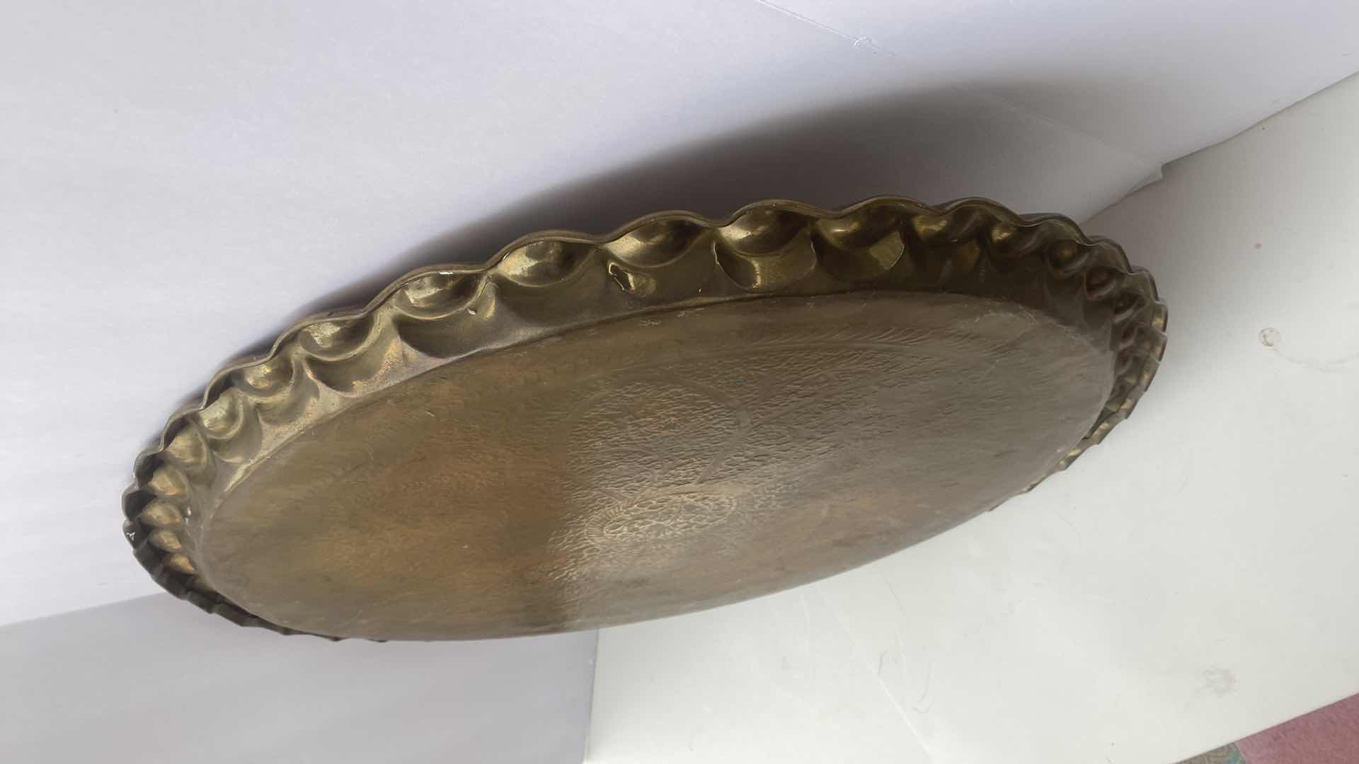 Photo 1 of 24” BRASS  DECORATIVE TRAY