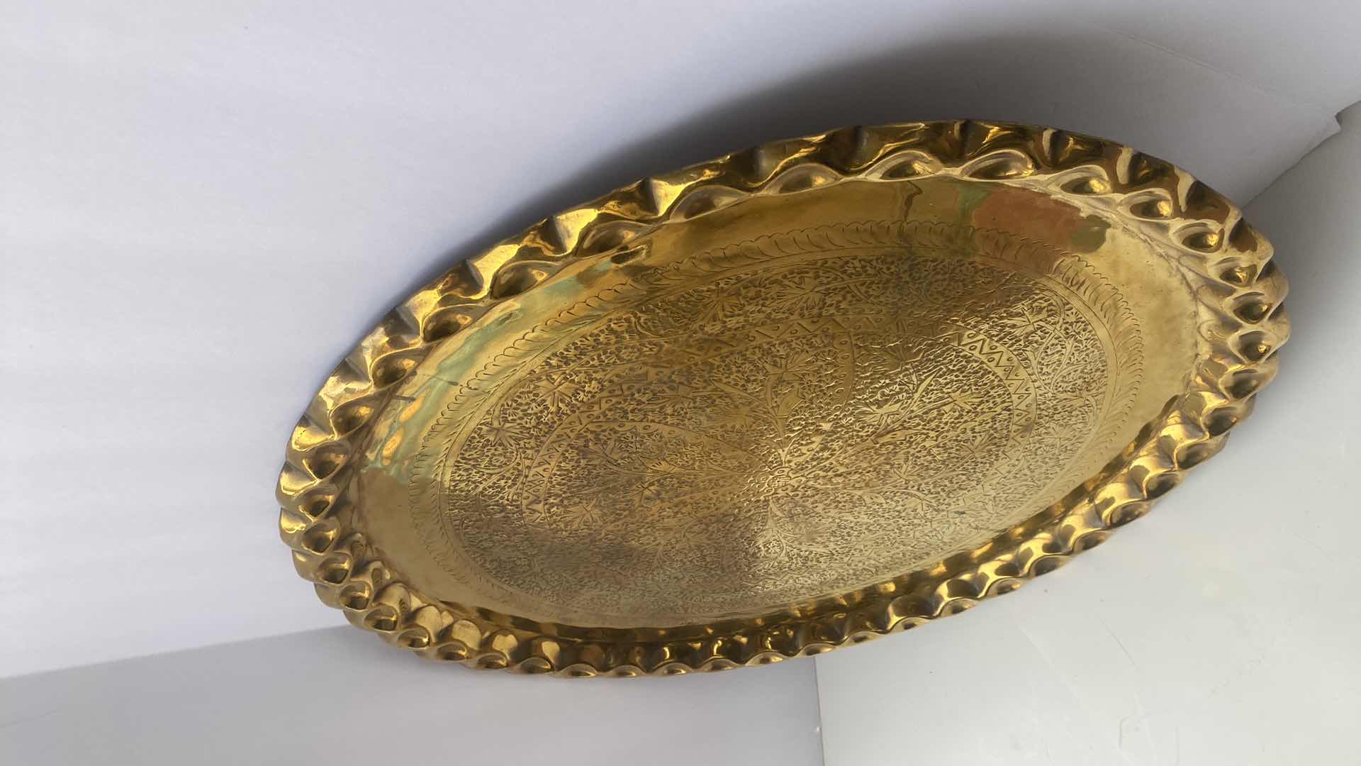 Photo 1 of 24” BRASS  DECORATIVE TRAY