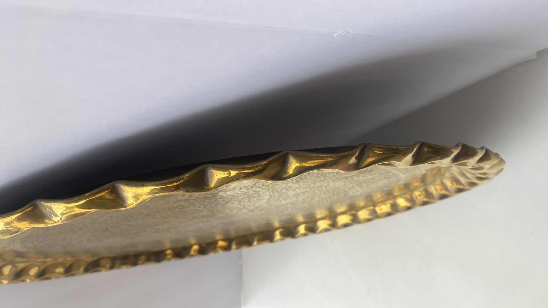 Photo 1 of 24” BRASS  DECORATIVE TRAY