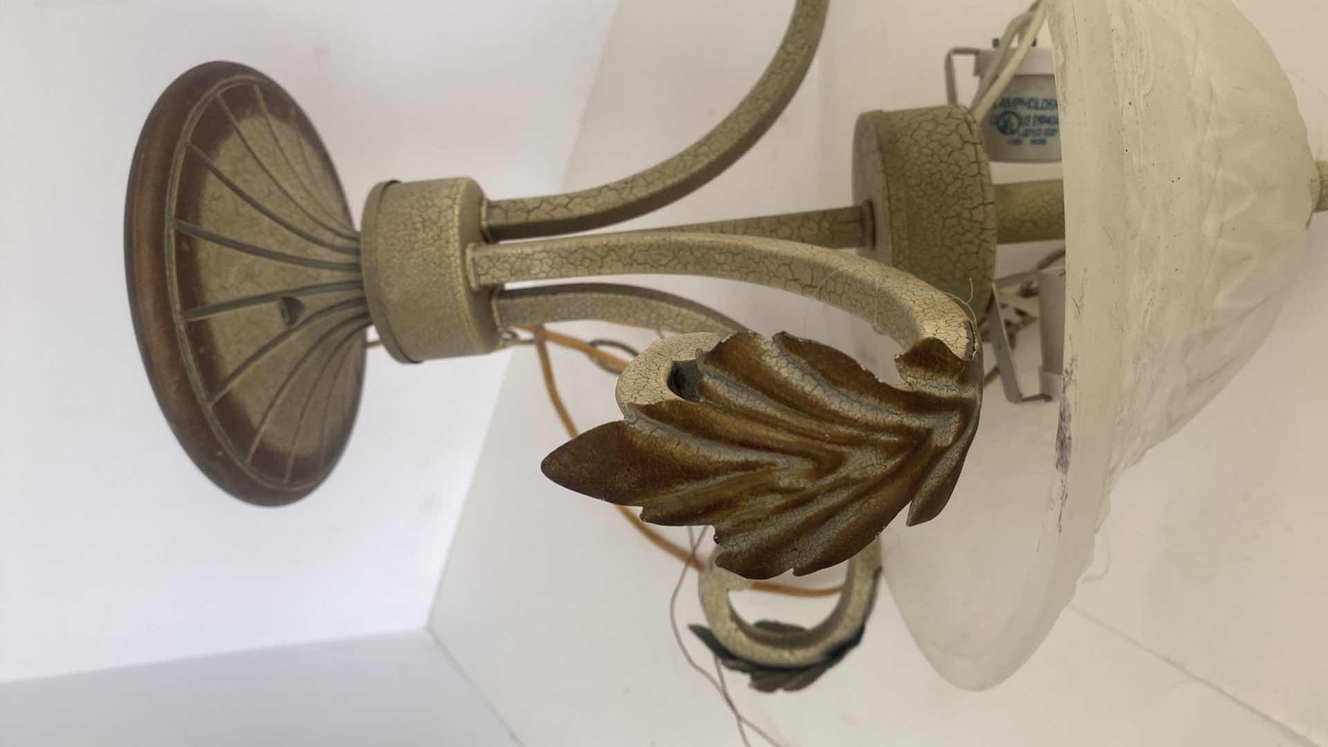 Photo 1 of CEILING FIXTURE WITH ANTIQUE ACANTHUS LEAF FINISH H 16”