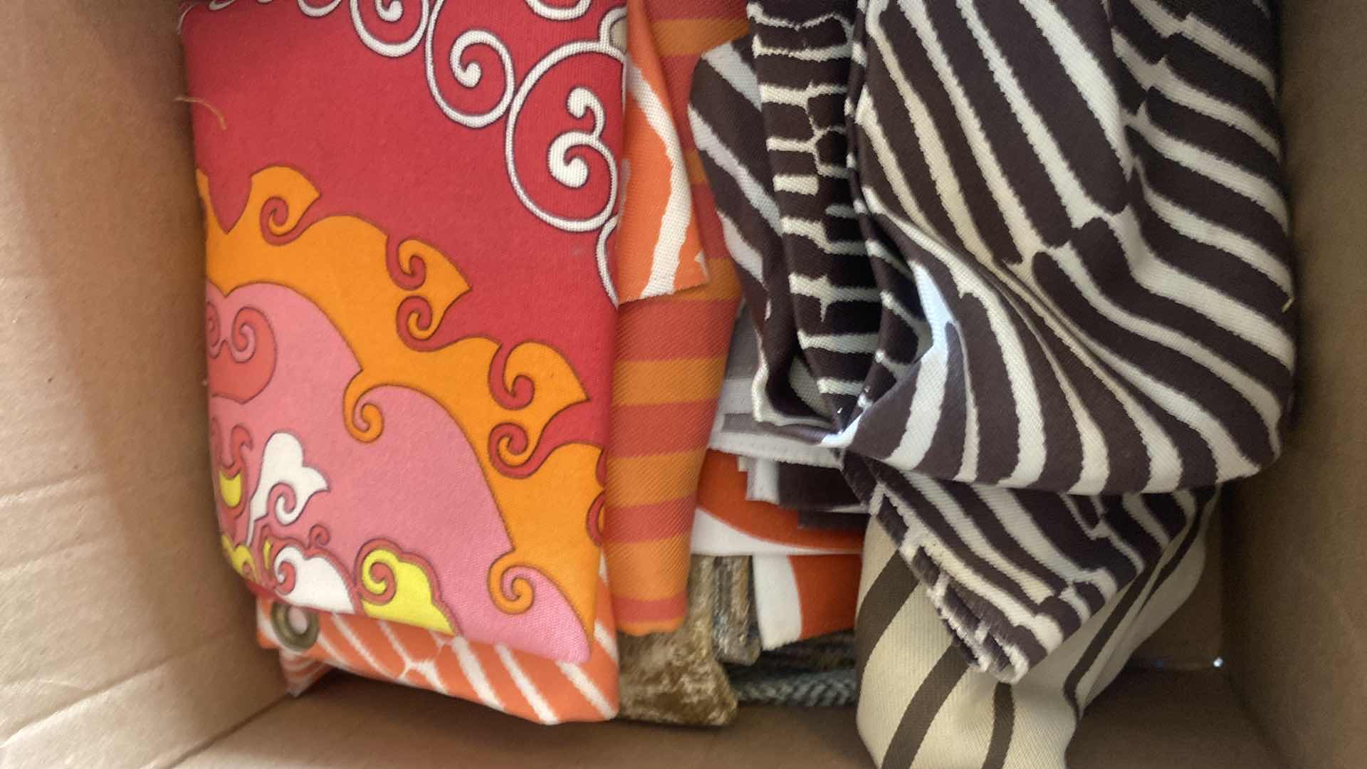 Photo 1 of BOX OF FABRIC REMNANTS & SAMPLES