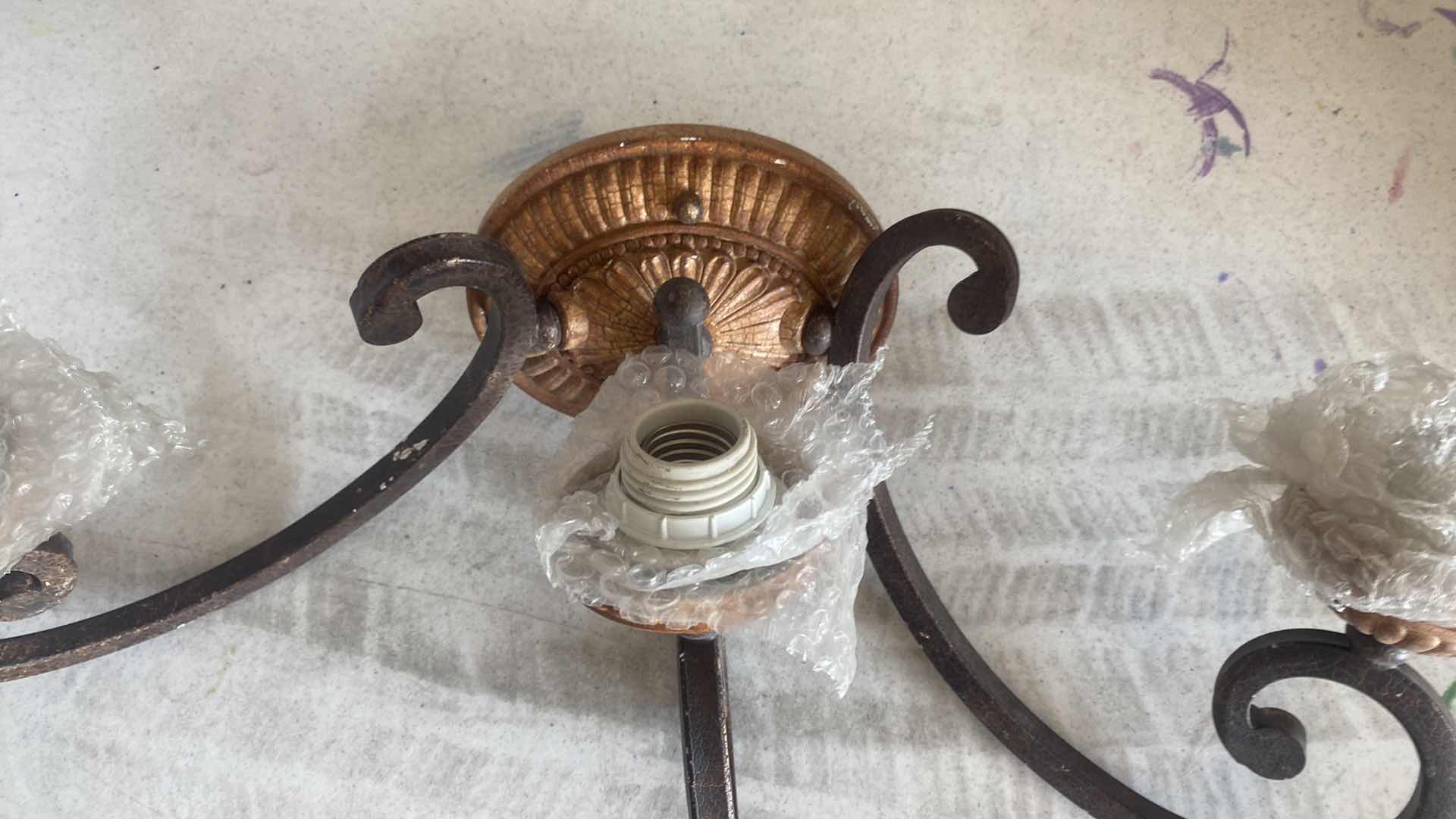 Photo 1 of CAST METAL WALL FIXTURE 22” x 10”