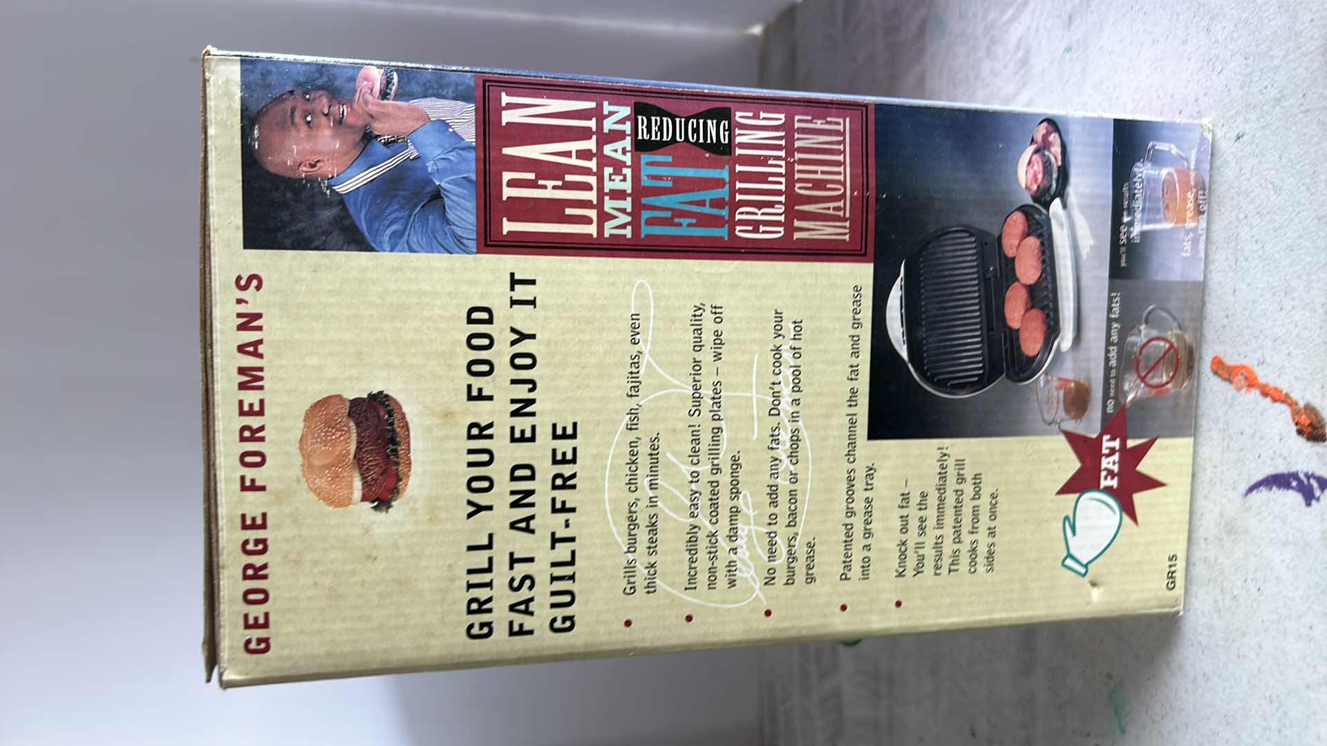 Photo 1 of GEORGE FOREMAN LEAN, MEAN, FAT-REDUCING GRILLING MACHINE.