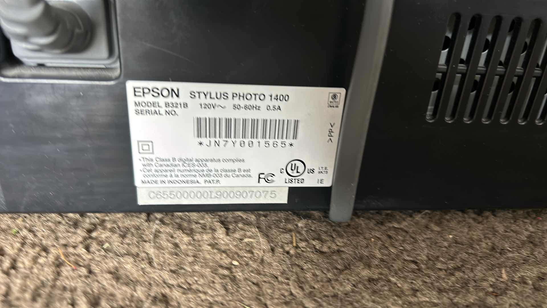 Photo 1 of EPSON STYLUS PHOTO 1400 CLARIA