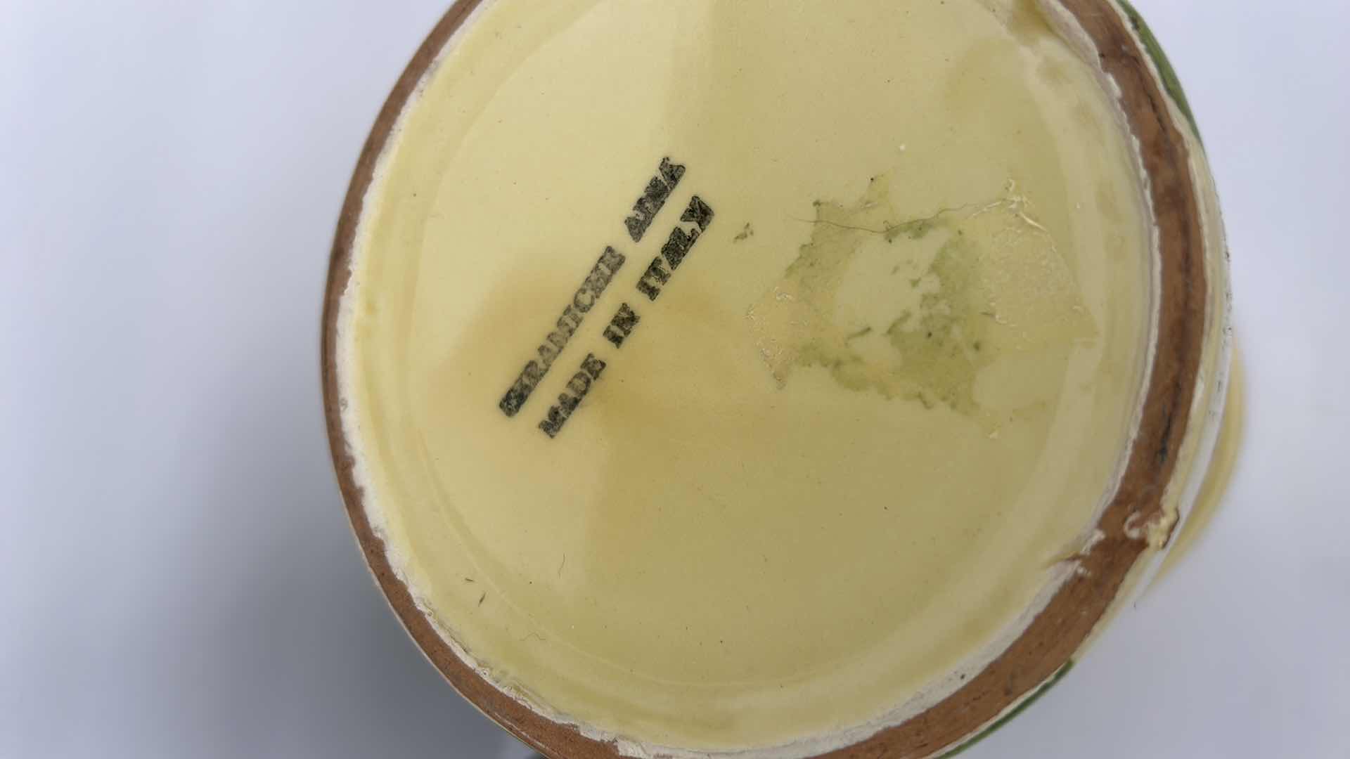 Photo 1 of GLAZED POTTERY- APPLE UTENSIL HOLDER MADE IN ITALY 6” x H7”