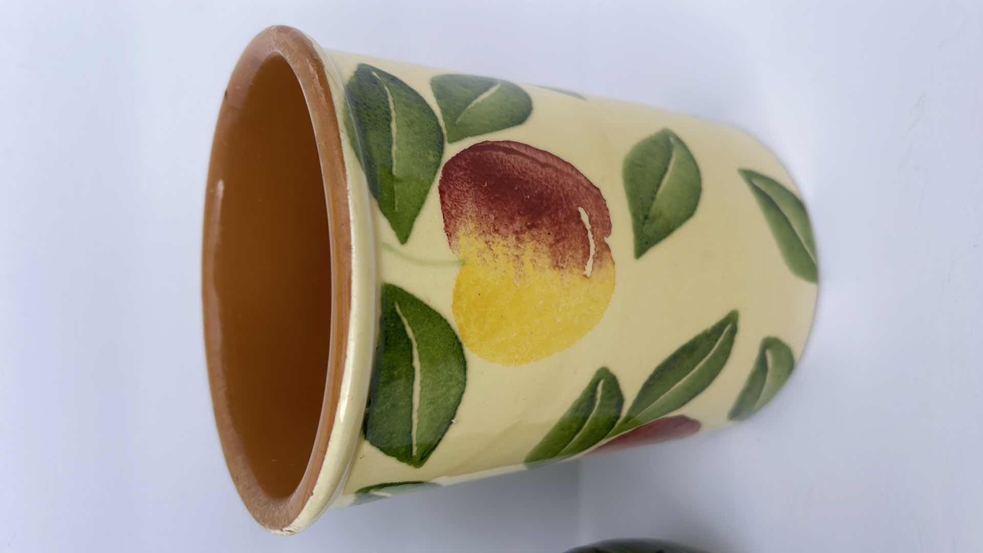 Photo 1 of GLAZED POTTERY- APPLE UTENSIL HOLDER MADE IN ITALY 6” x H7”