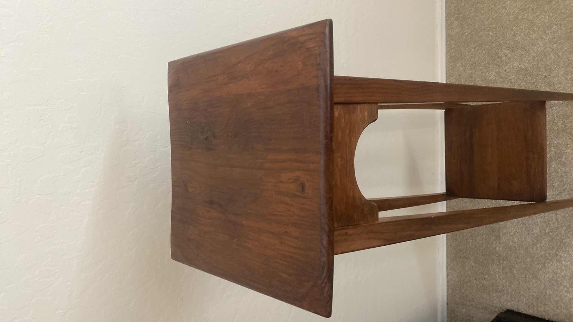 Photo 1 of DARK WOOD PLANT STAND 11“ x 11“ H 44”