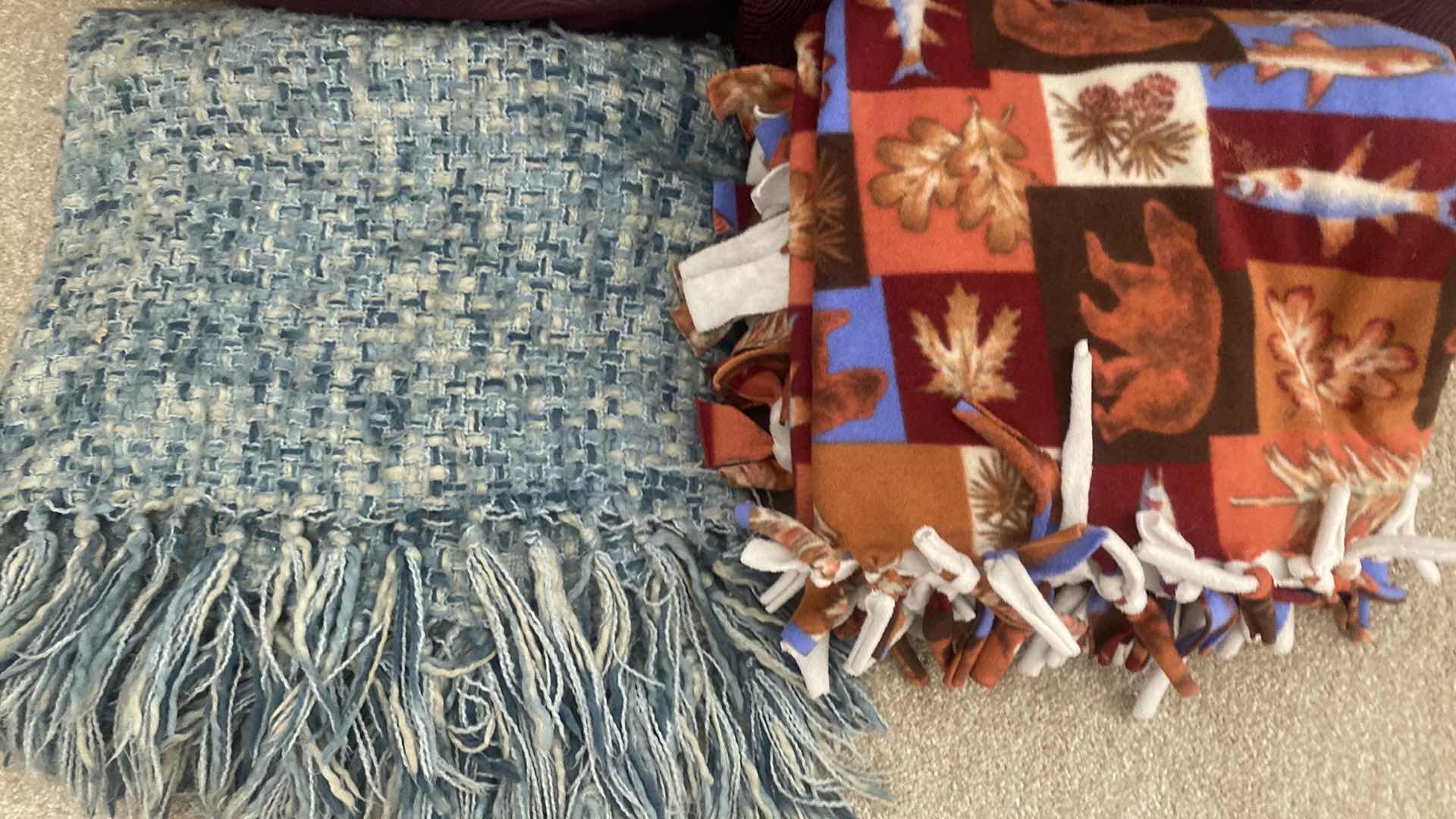 Photo 1 of 2-THROWS  & 3 TOSS PILLOWS