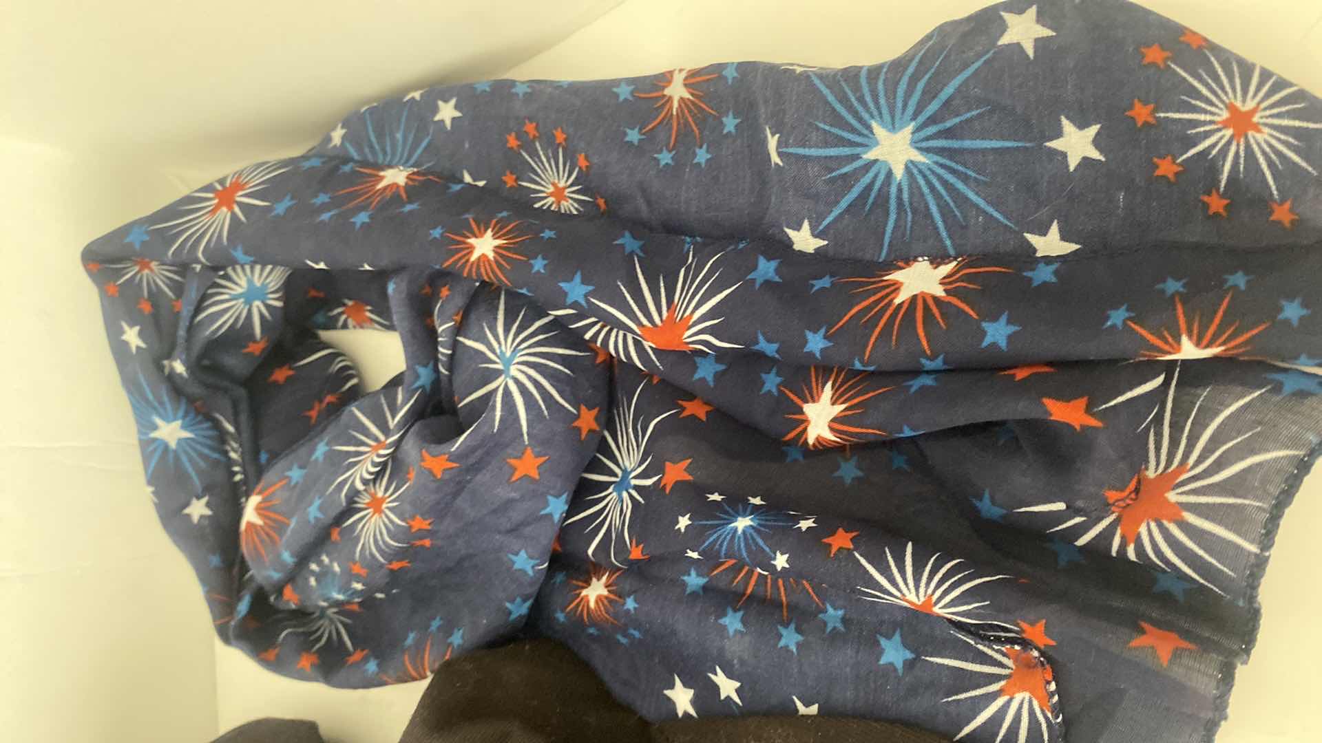 Photo 1 of 4-PATRIOTIC SCARVES & VETERAN CAPS