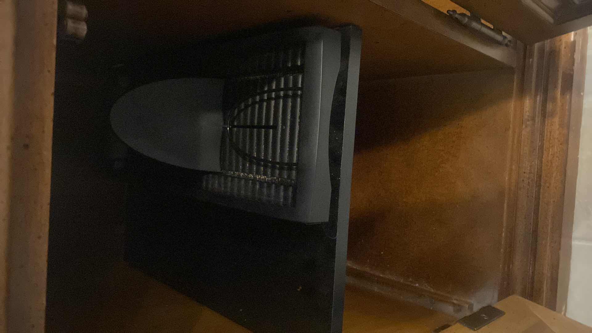 Photo 1 of 4 DOOR ENTERTAINMENT CENTER WITH CD STORAGE 56” x 22” H 29 1/2”