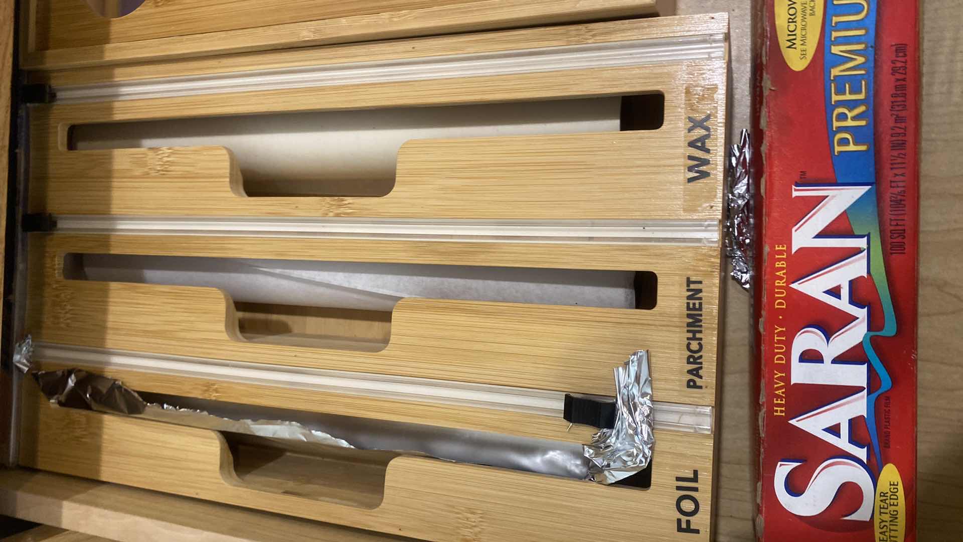 Photo 1 of CONTENTS OF KITCHEN CABINET- STORAGE ORGANIZERS WITH WRAPS & BAGS