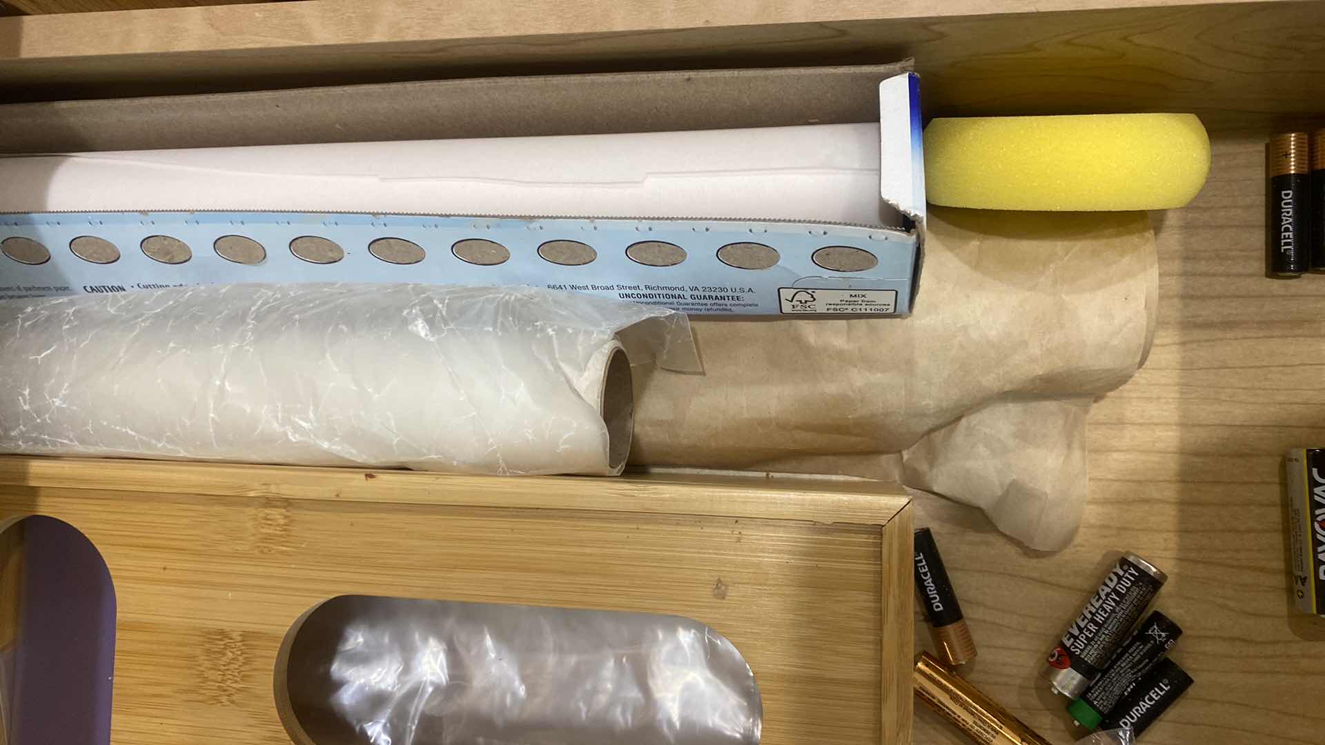 Photo 1 of CONTENTS OF KITCHEN CABINET- STORAGE ORGANIZERS WITH WRAPS & BAGS