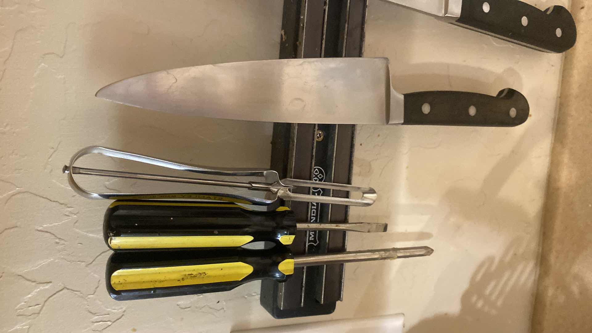 Photo 1 of MAGNET STRIP WITH KNIFES & TOOLS