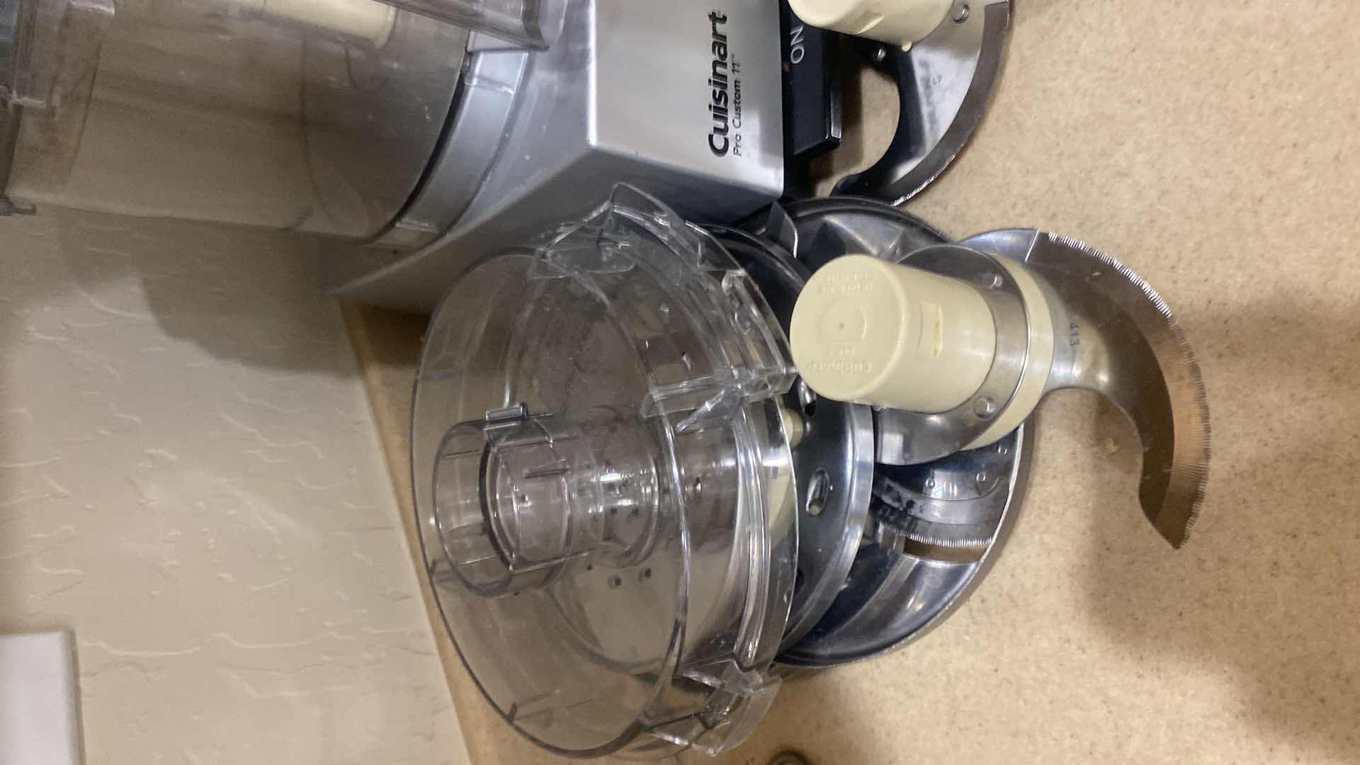 Photo 2 of CUISINART FOOD PROCESSOR WITH ATTACHMENTS & BLADES INCLUDING ADDITIONAL FOOD PROCESSOR PARTS UNKNOWN IF FITS