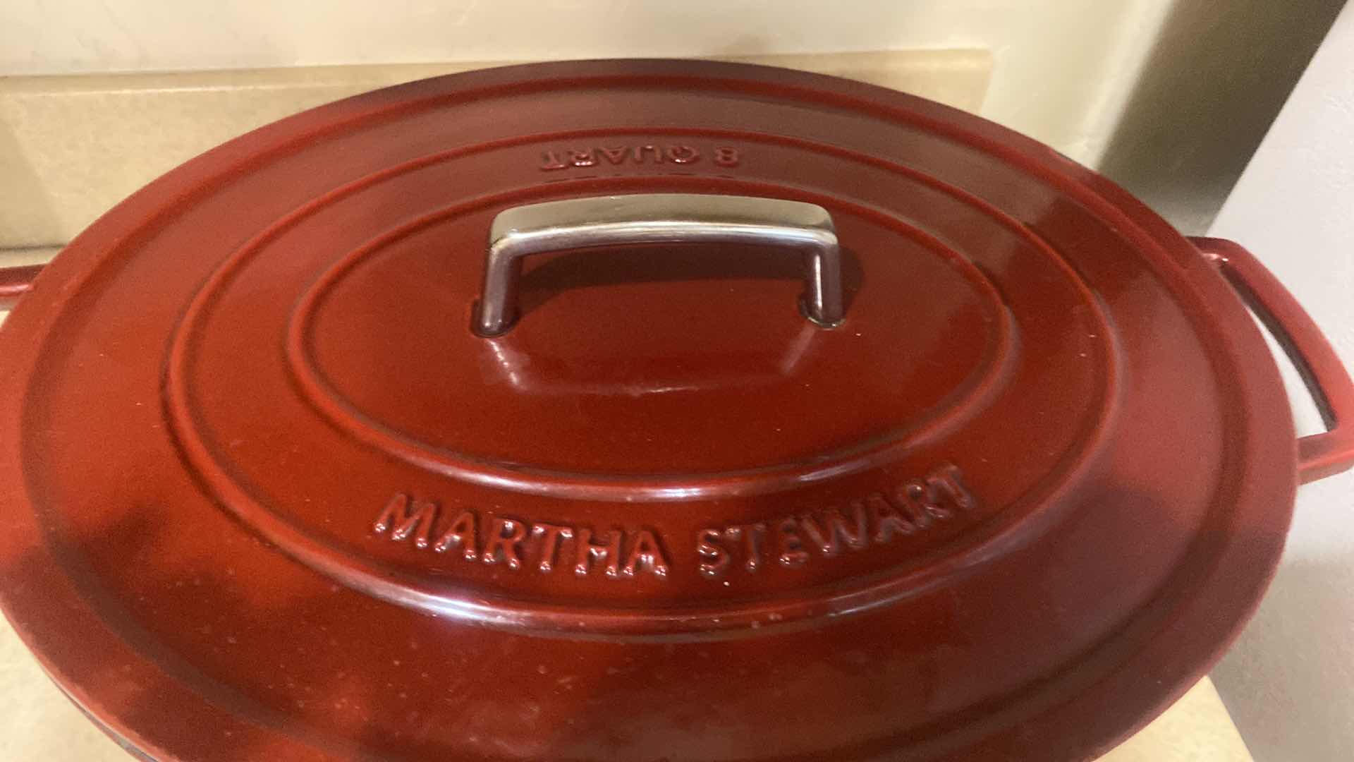 Photo 1 of MARTHA STEWART HEAVY 8qt ENAMEL ROASTING PAN