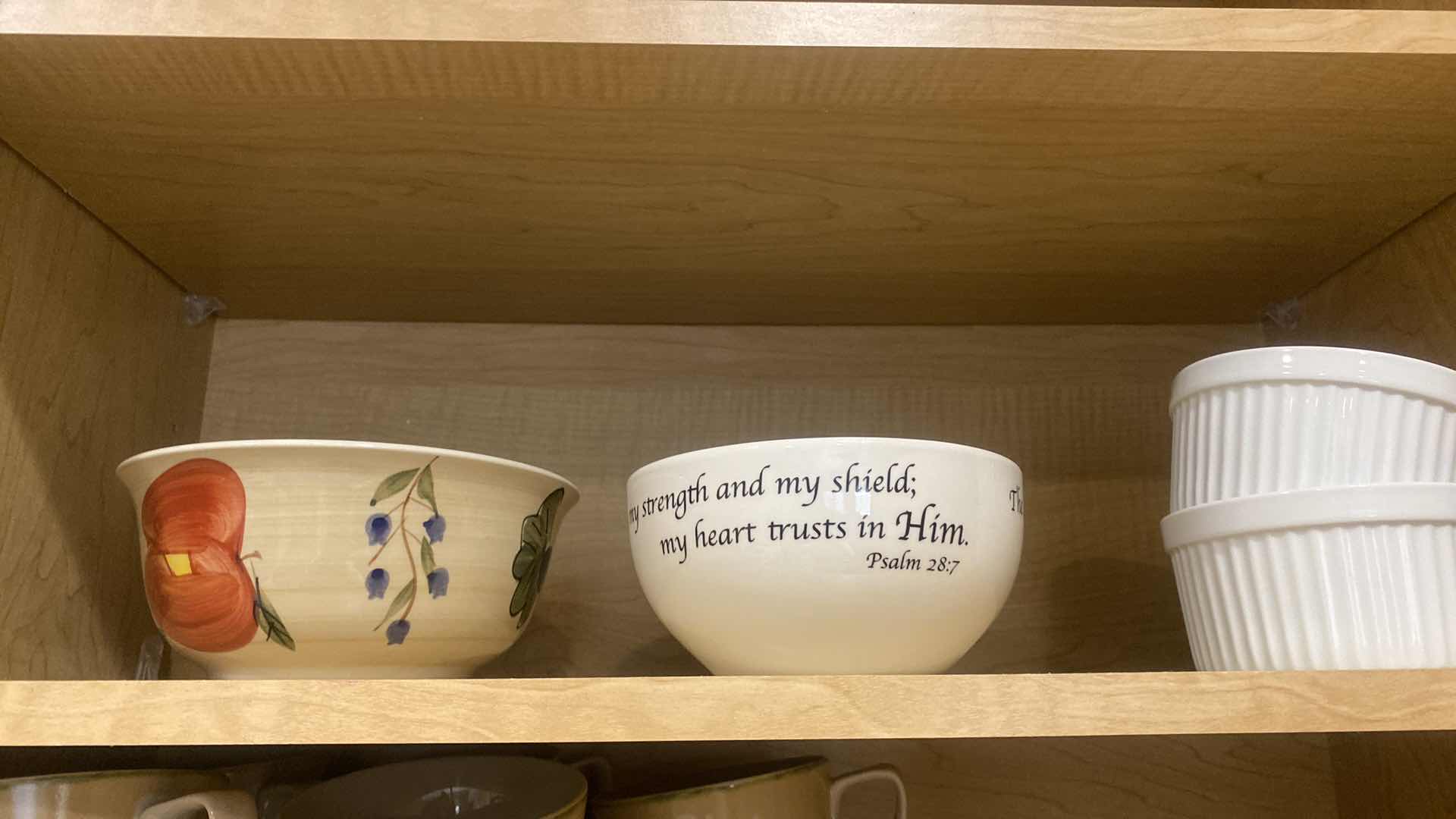 Photo 1 of CONTENTS OF KITCHEN CABINET -  COFFEE CIPS BIELS & DRINKING GLASSES