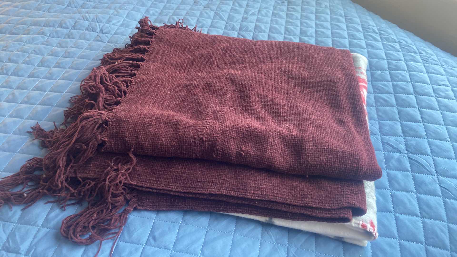 Photo 1 of 2-TWIN SIZE BLUE COVERLETS WITH SHAMS & BED PILLOWS & MATTRESS PADS INCLUDING 1 FOAM PAD