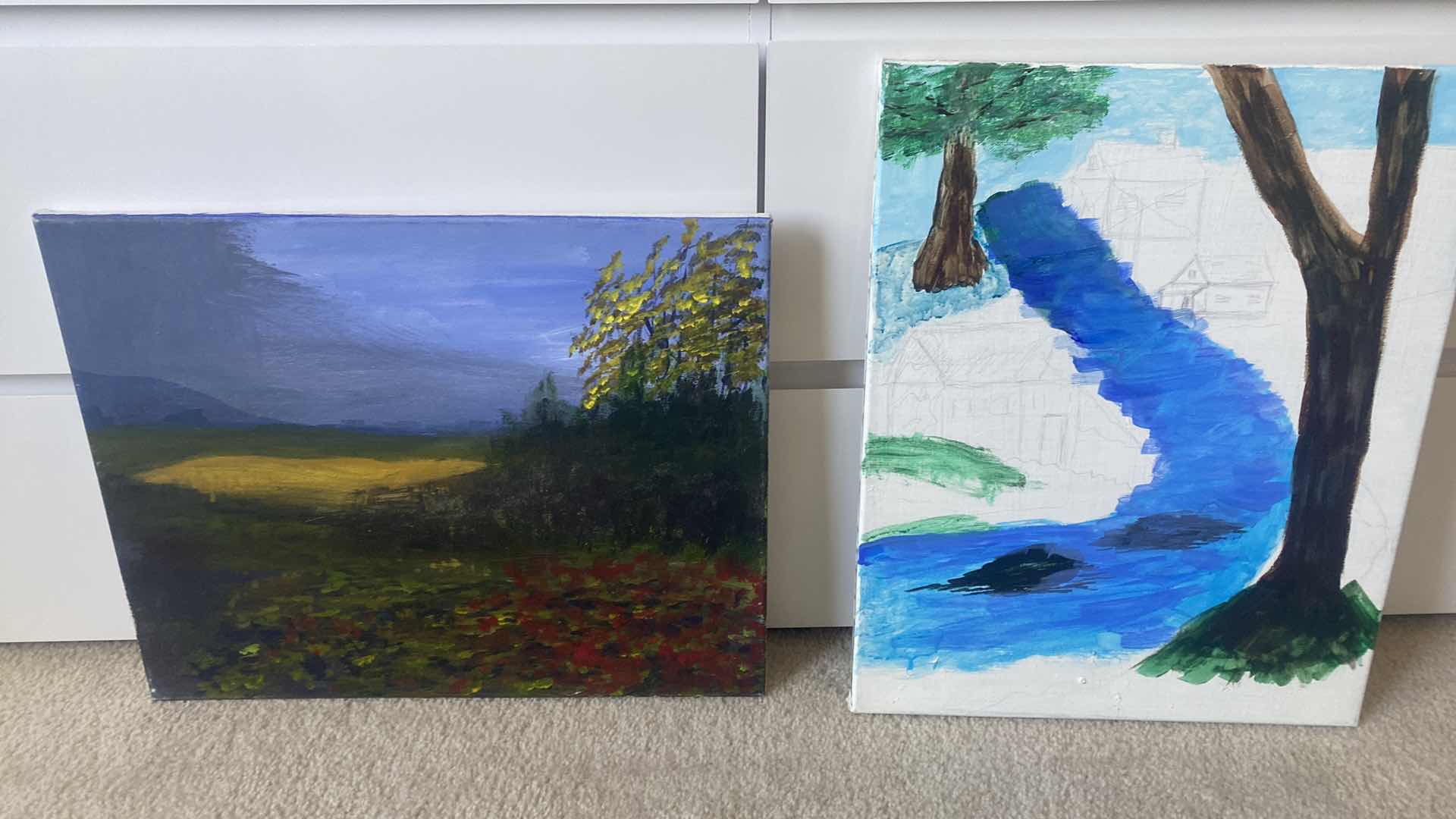 Photo 4 of 8-PAINTINGS ON CANVAS ARTWORK MOST 16” x 20”