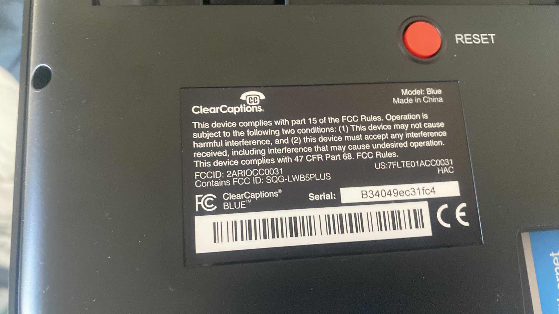 Photo 1 of CLEAR CAPTIONS PHONE