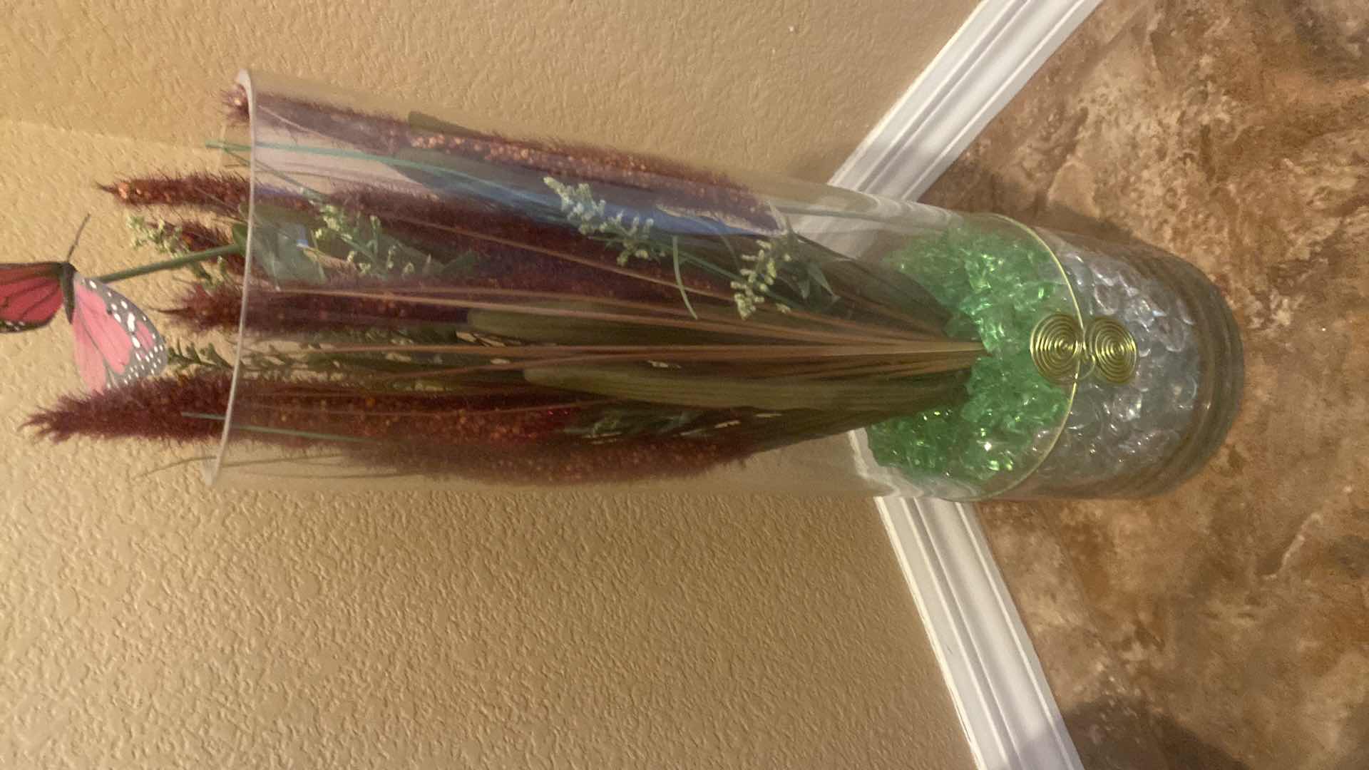 Photo 1 of 3-GLASS VASES LARGE 6” x 20”