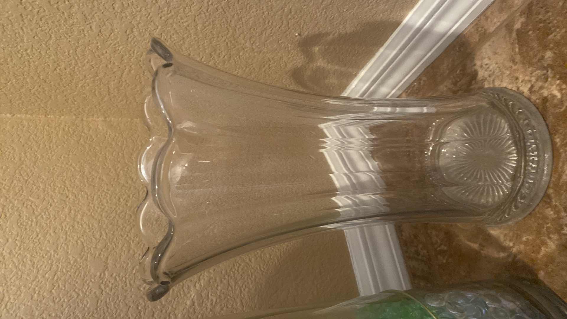 Photo 1 of 3-GLASS VASES LARGE 6” x 20”