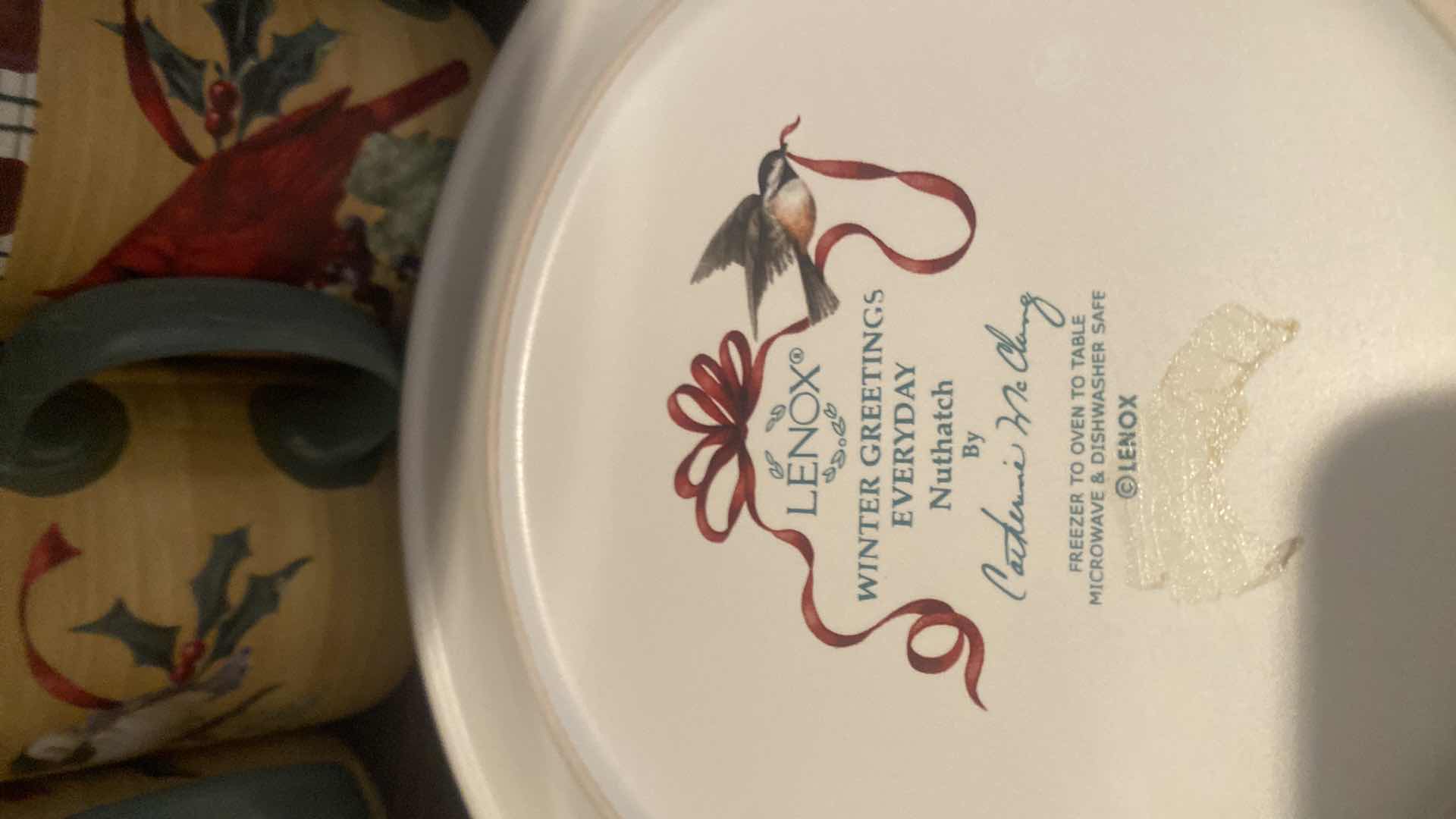 Photo 1 of 24-LENOX WINTER GREETINGS EVERYDAY 8 1/2” PLATES & MUGS