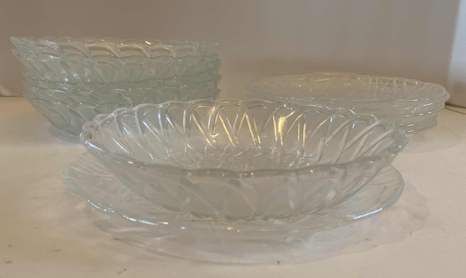 Photo 1 of 12-GLASS PLATES AND BOWLS