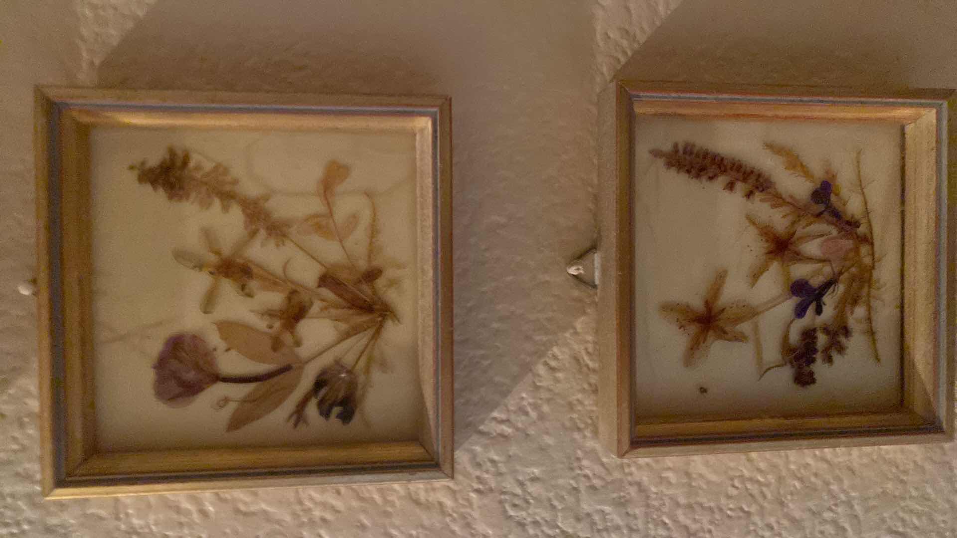 Photo 1 of 3-DRIED FLORAL SHADOW BOX 3 3/4” x 3 3/4”