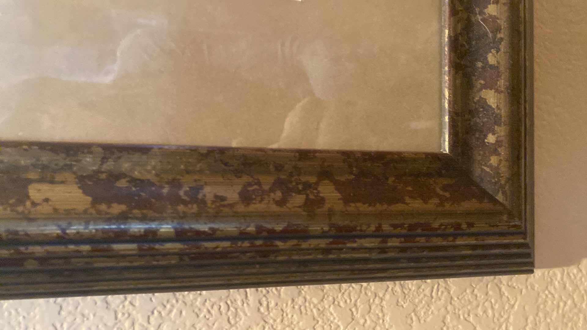 View 4 of FRAMED M. S. FRANCO BUFFALO & WOLF ORIGINAL ON PAPER SIGNED ON FRONT & BACK  ARTWORK 19 1/2  x 23 1/2