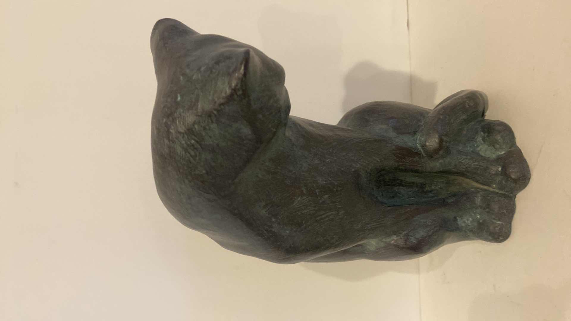 Photo 1 of 2-CERAMIC CAT STATUES H 8 3/4”