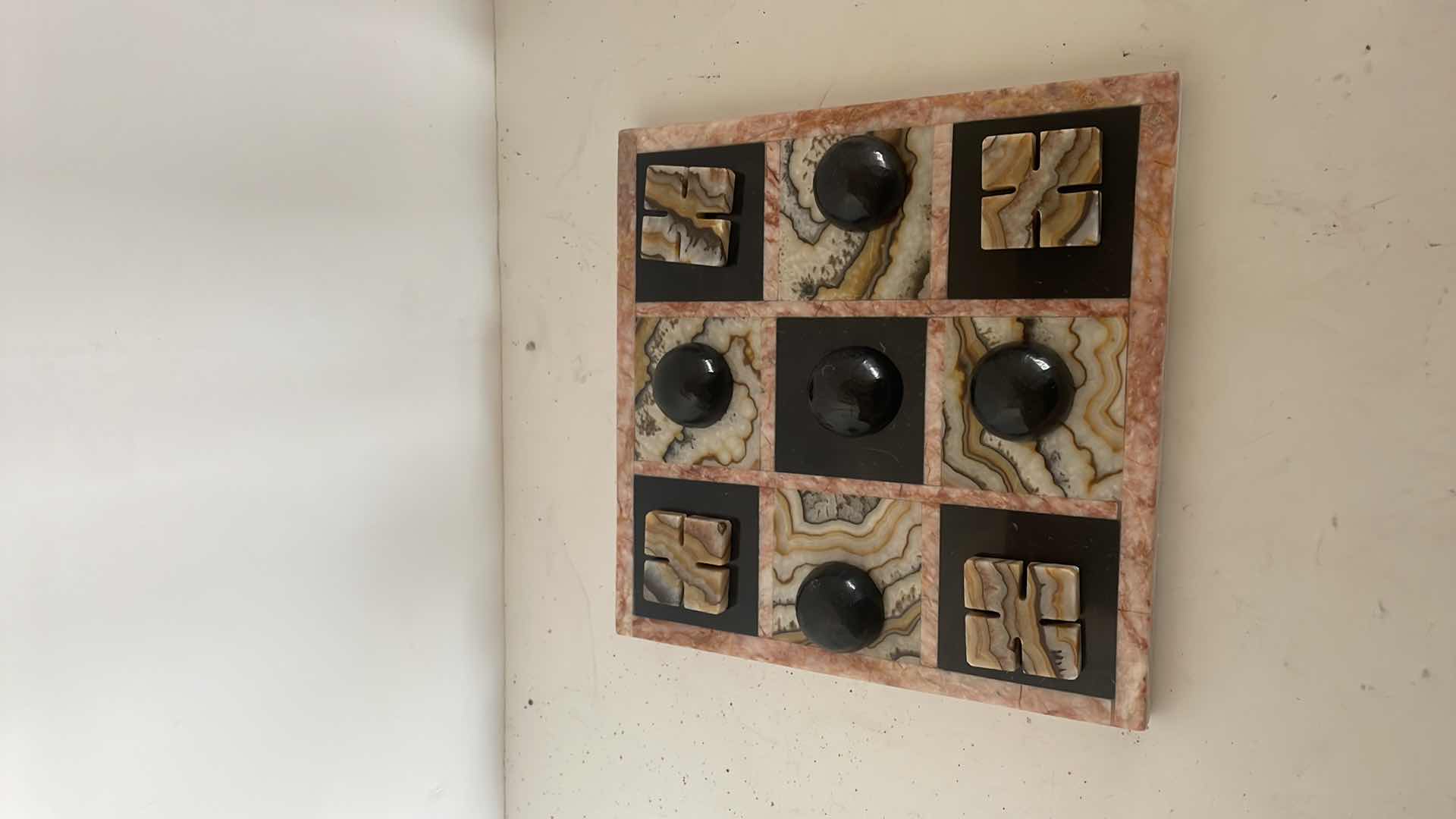 Photo 1 of HAND CARVED STONE GAME BOARD 8”Wx8”H