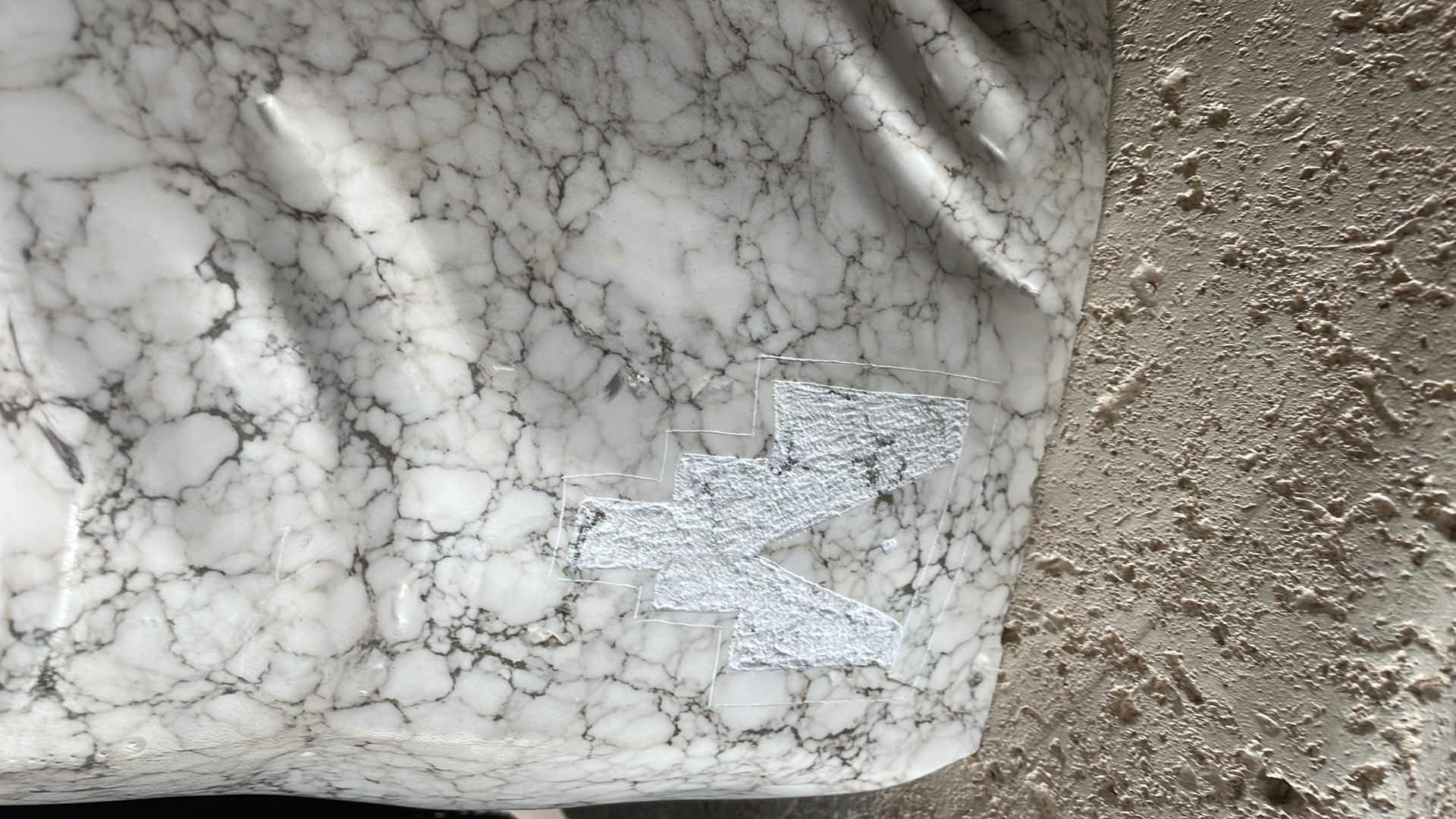 Photo 1 of HAND CARVED MARBLE NATIVE AMERICAN FIGURE 13”Wx23”H