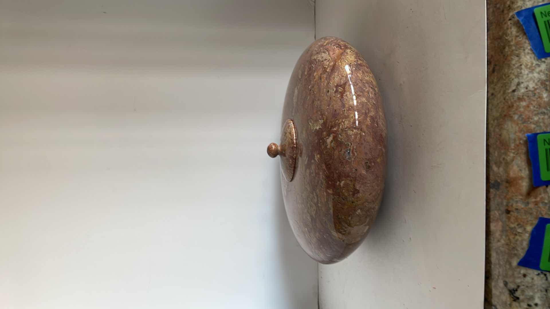 Photo 1 of HAND CARVED MARBLE BOWL DECOR 7”H x13”W