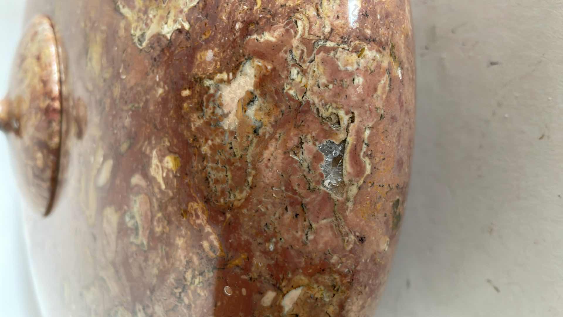 Photo 1 of HAND CARVED MARBLE BOWL DECOR 7”H x13”W