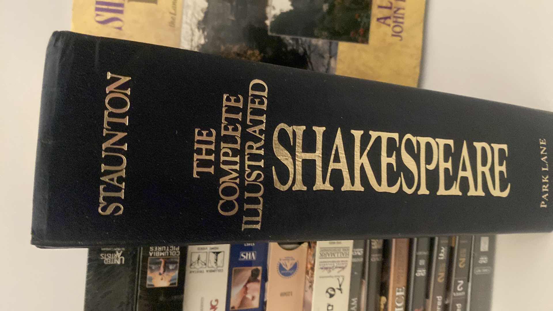Photo 1 of 1979 THE COMPLETE WORKS OF SHAKESPEARE BOOK W/VHS & DVDS