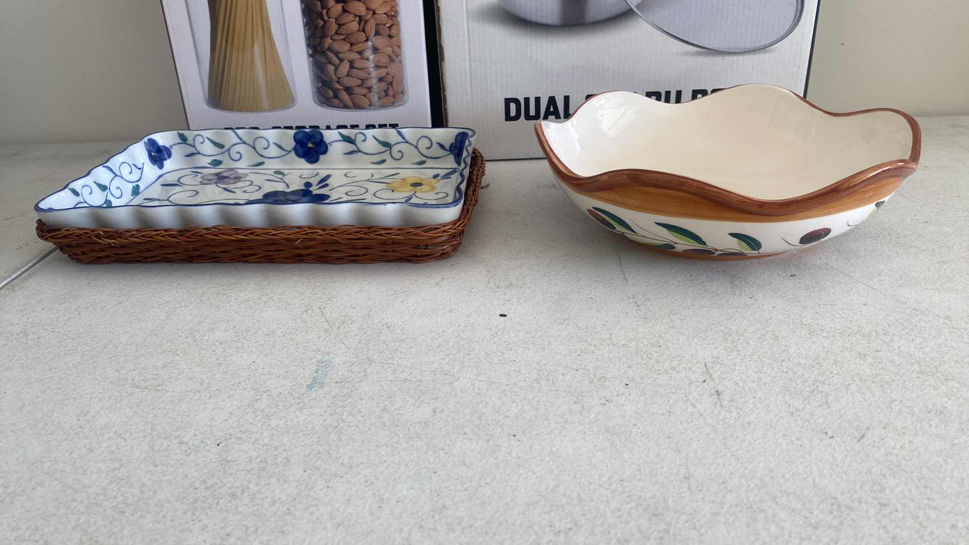 Photo 1 of 2 NEW CULINARY CRAFT STORAGE & SHABU POT & 2 NEW CERAMIC SERVERS