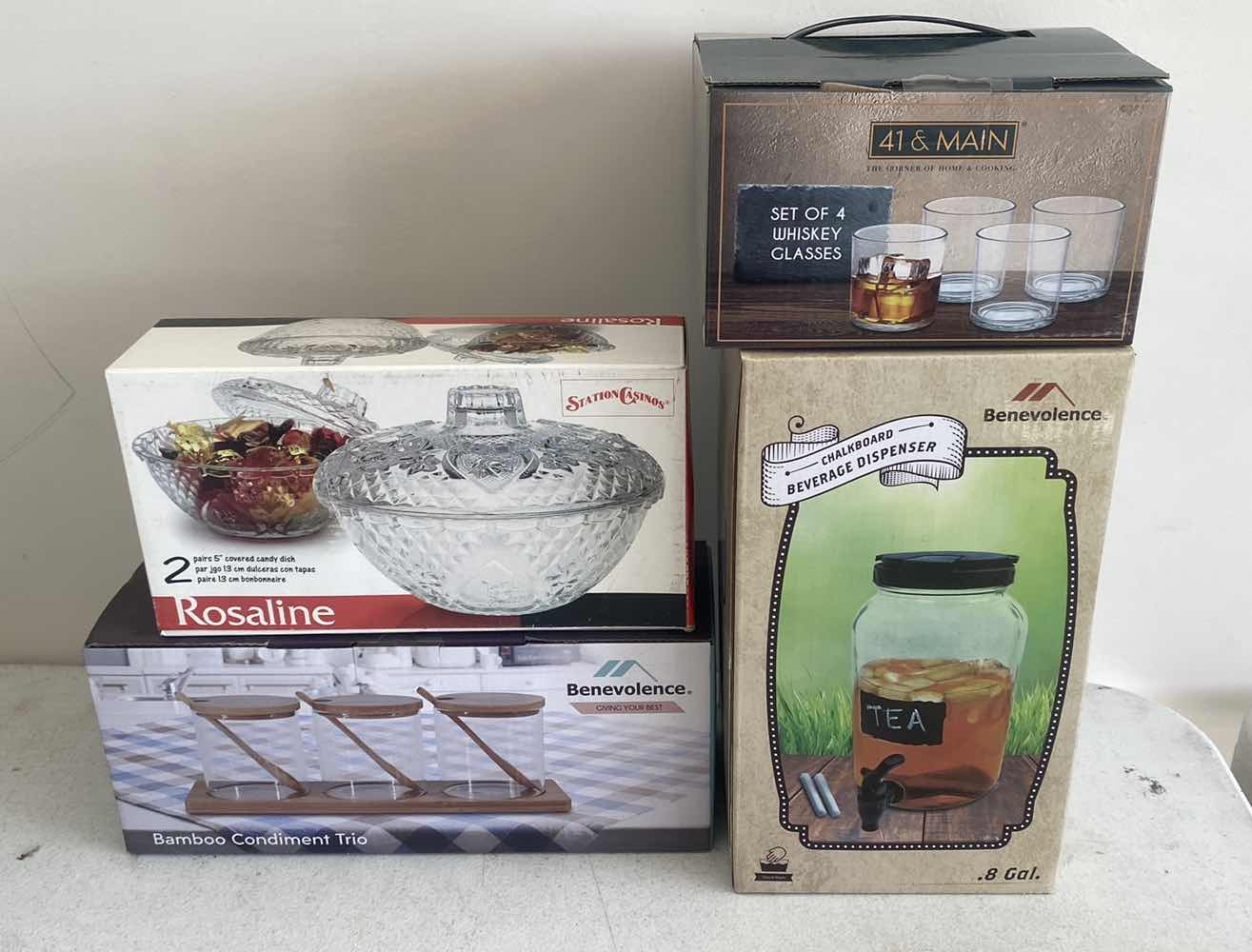 Photo 1 of 4-NEW GLASSWARE