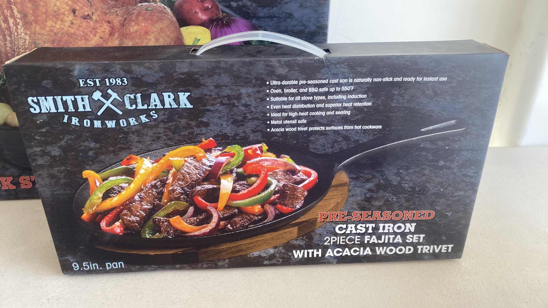 Photo 1 of 2 NEW SMITH & CLARK CAST IRON FAJITA SET & ROASTING PAN