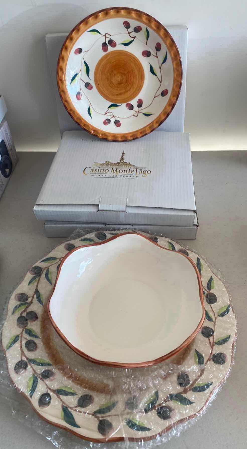 Photo 1 of 5 NEW CASINO MONTE LAGO 3 PLATES 1 PLATTER 1 BOWL
