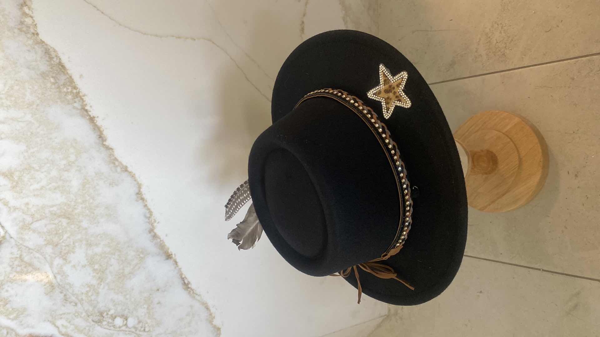 Photo 1 of NEW CUSTOM DESIGNED WOMENS FELT FEDORA HAT (ADJUSTABLE)