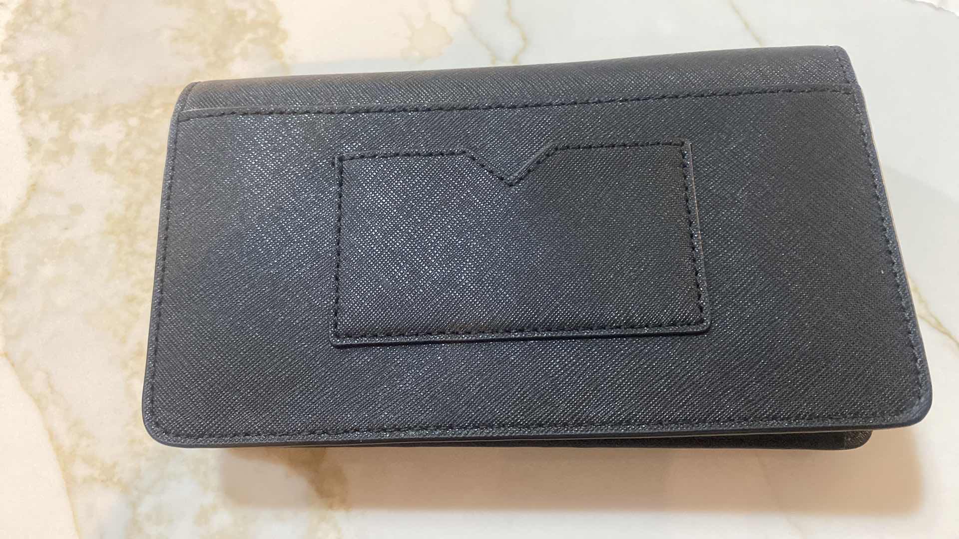 Photo 1 of MICHAEL KORS BLACK EPI LEATHER CROSSBODY HANDBAG WITH ADJUSTABLE STRAP & BACK CARD POCKET