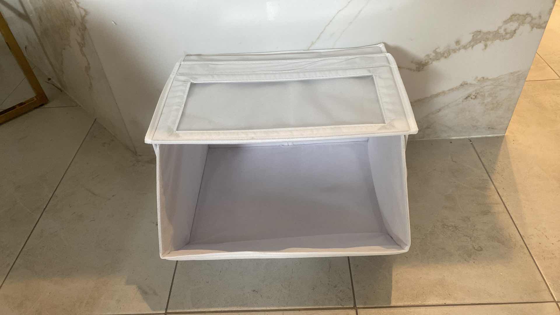 Photo 1 of 3 STACKABLE FABRIC STORAGE EACH 15” x 15” x 10”