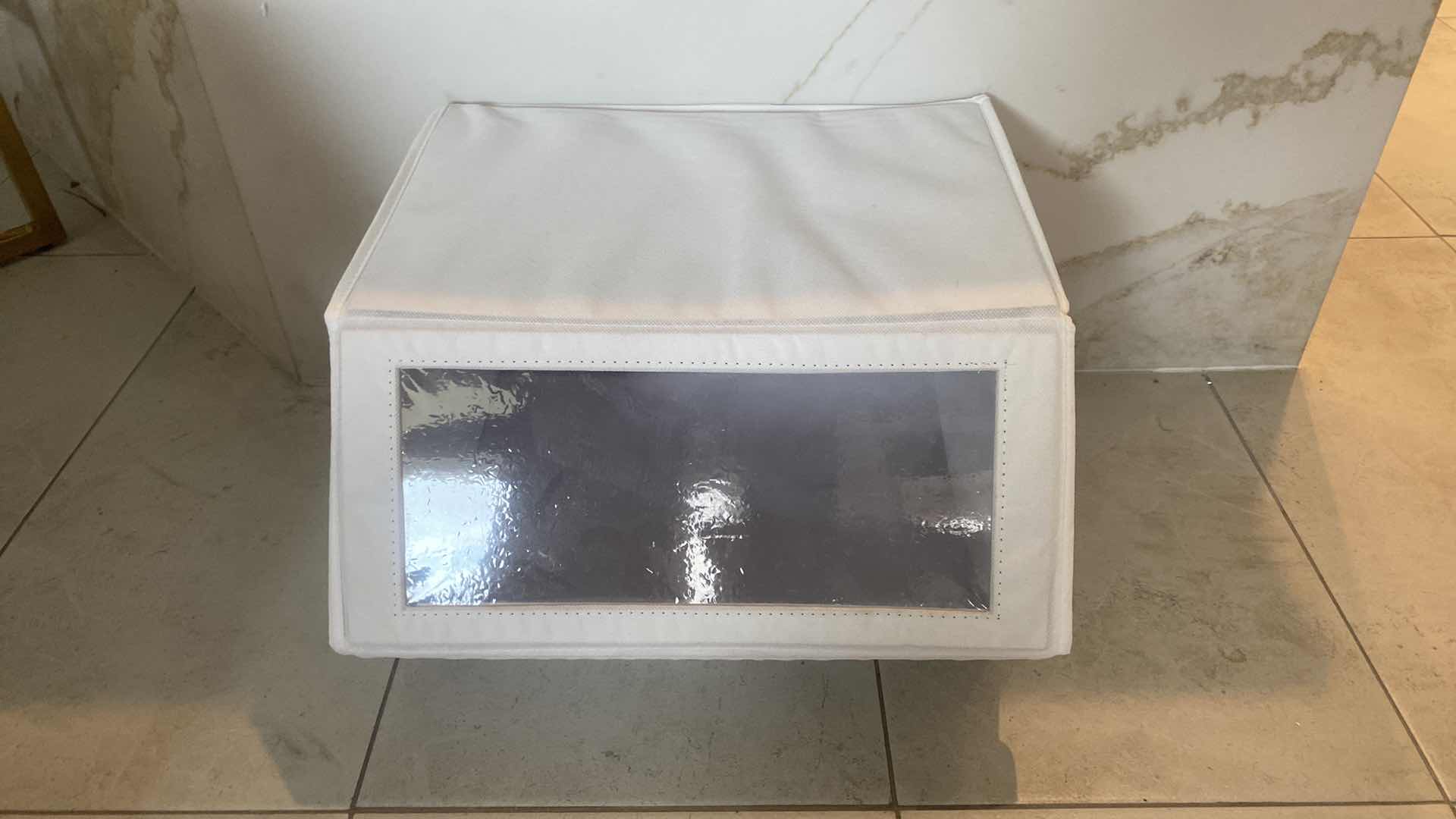 Photo 1 of 3 STACKABLE FABRIC STORAGE EACH 15” x 15” x 10”