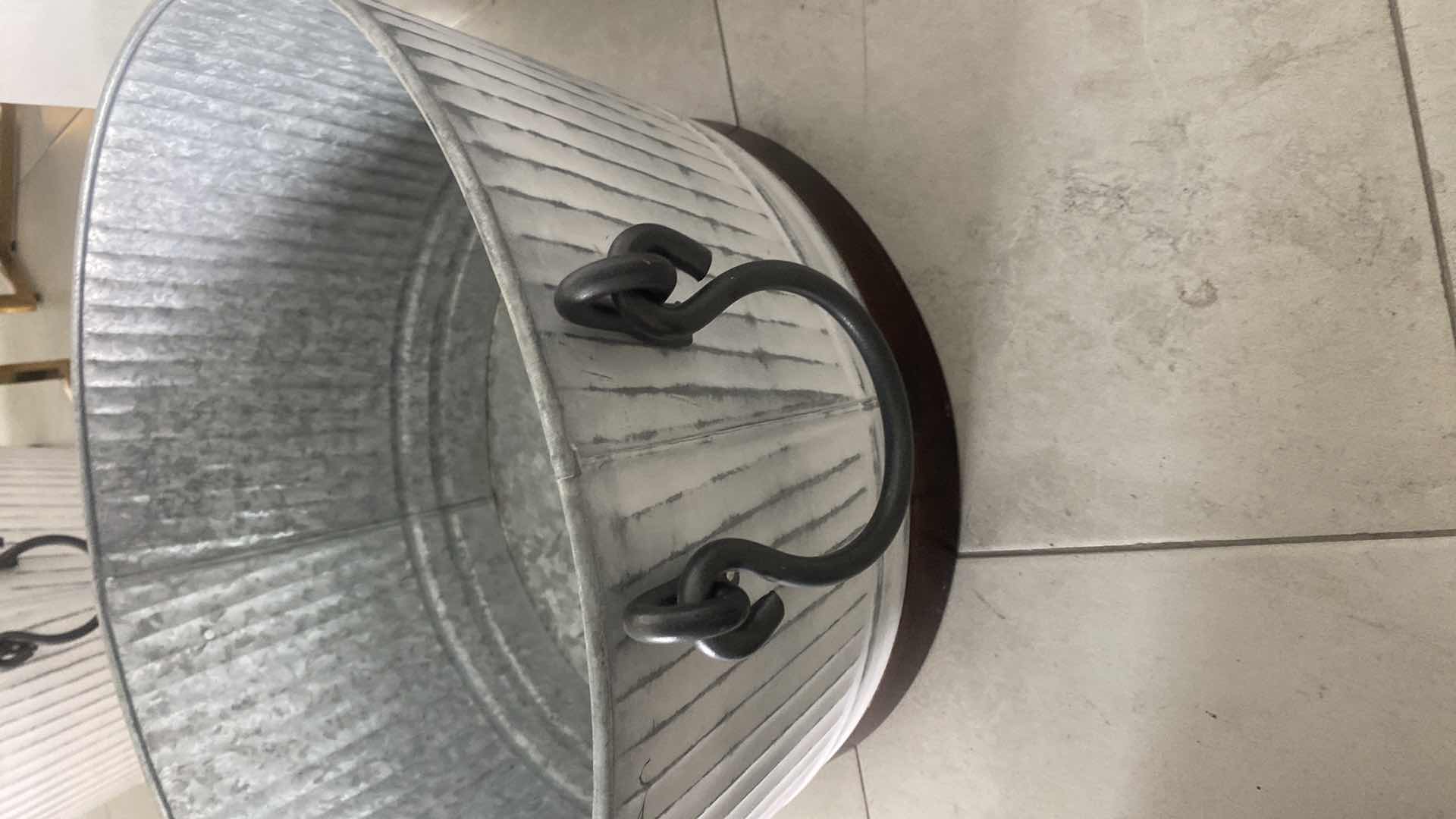 Photo 1 of ALUMINIUM BEVERAGE TUB FARMHOUSE STYLE WITH METAL TRIM & HANDLES