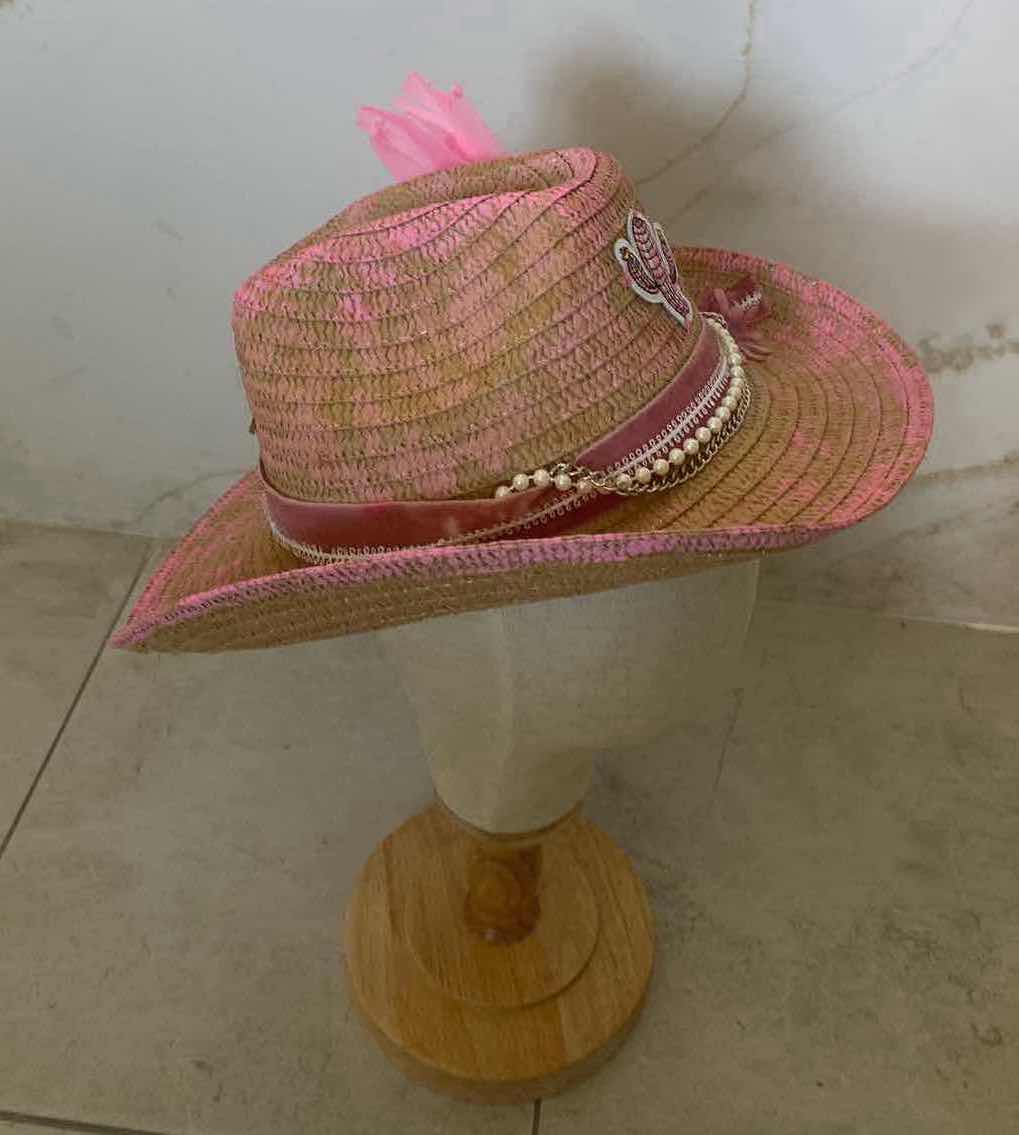 Photo 1 of NEW CUSTOM DESIGNED STRAW WESTERN COWGIRL HAT (ADJUSTABLE)